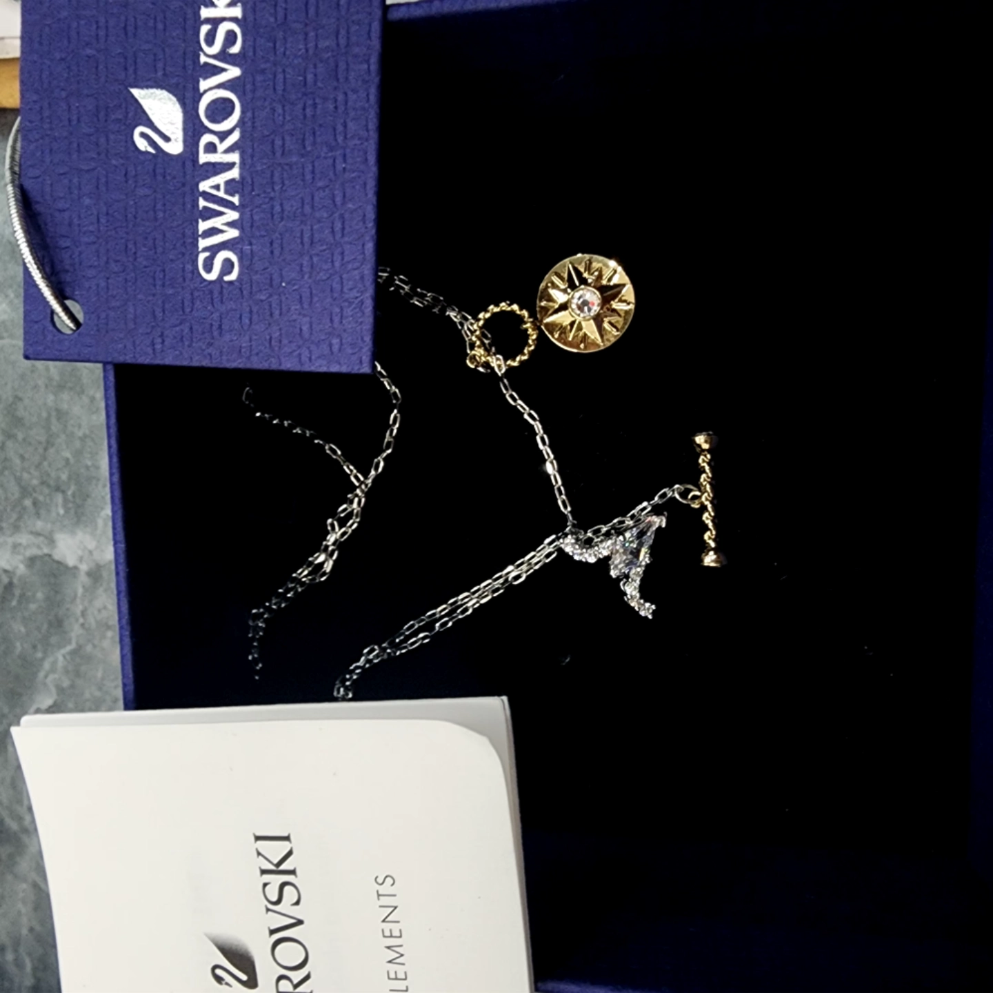 custom review-Swarovski Zodiac II Сплав Имитация Кристалл Ожерелья Женские Серебряные