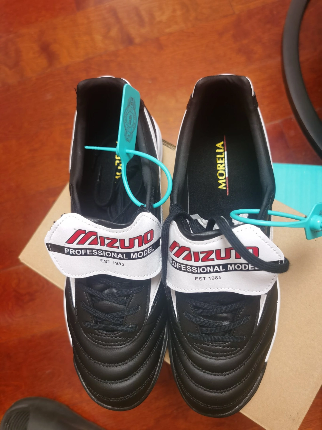 custom review-Mizuno Morelia Pro 2 TF Шипы Противоскользящие Устойчивые к износу Дышащие Футбольные бутсы Мужские Черный Белый