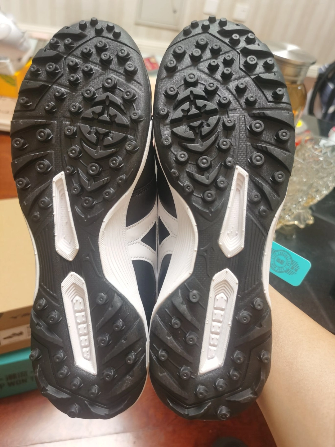 custom review-Mizuno Morelia Pro 2 TF Шипы Противоскользящие Устойчивые к износу Дышащие Футбольные бутсы Мужские Черный Белый