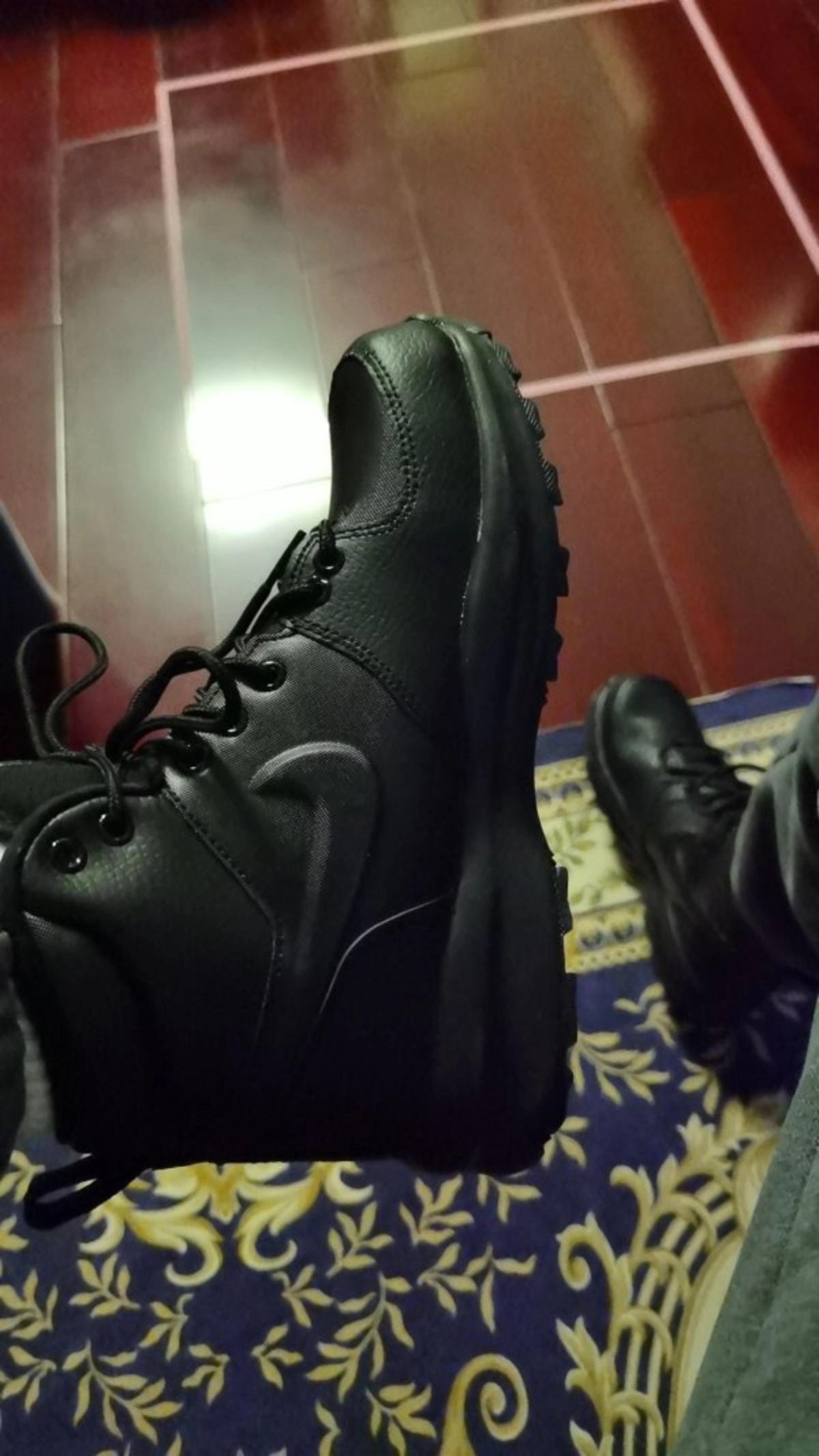 custom review-Nike Manoa Амортизация Противоскользящие Высокие Кеды Уличная Обувь Женские Черные