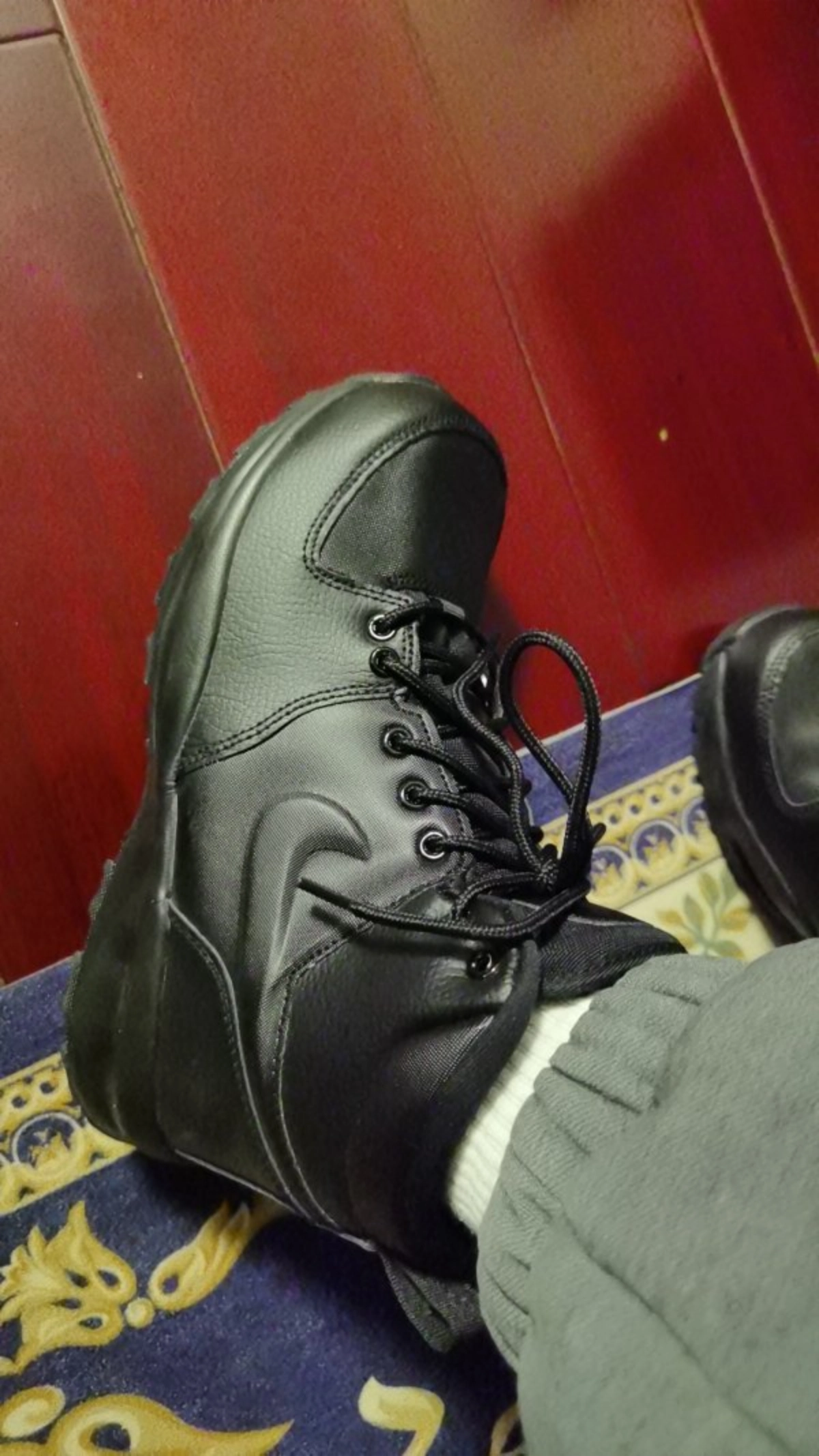 custom review-Nike Manoa Амортизация Противоскользящие Высокие Кеды Уличная Обувь Женские Черные