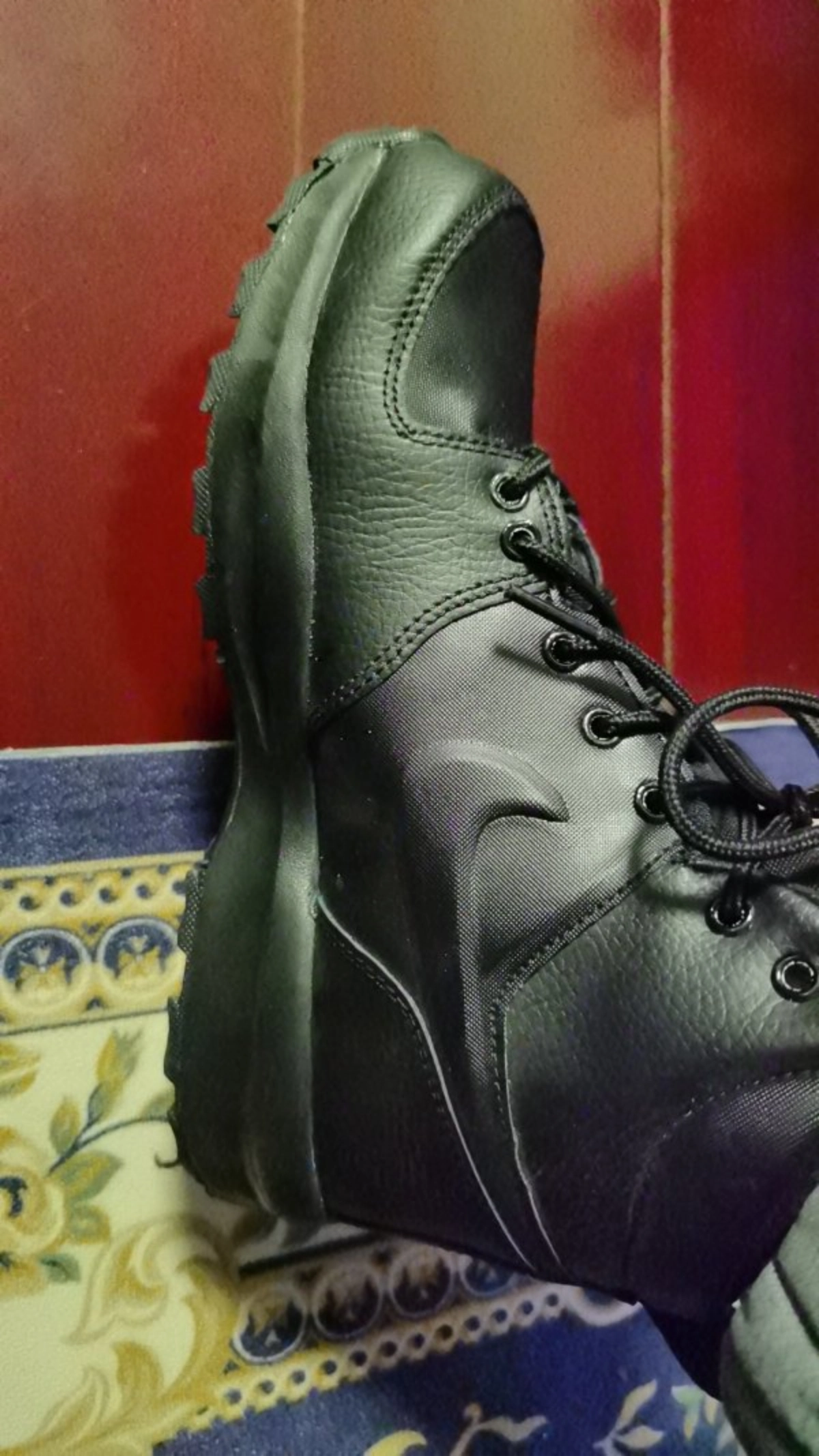 custom review-Nike Manoa Амортизация Противоскользящие Высокие Кеды Уличная Обувь Женские Черные