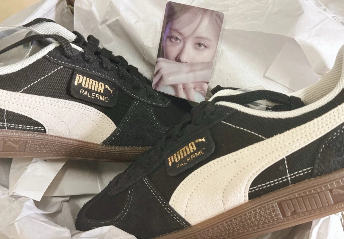 custom review-PUMA Palermo Vintage Low Топ Скейтборд Кроссовки Унисекс Черный Бежевый