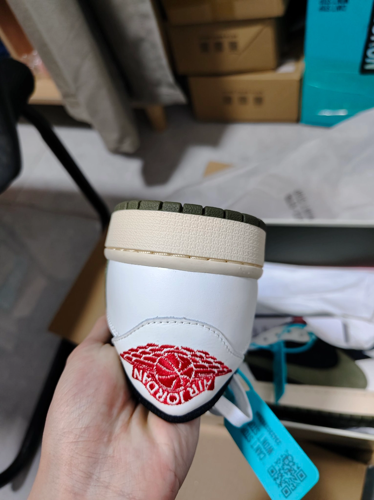 custom review-Jordan 1 Retro Low OG SP Travis Scott Olive Women's