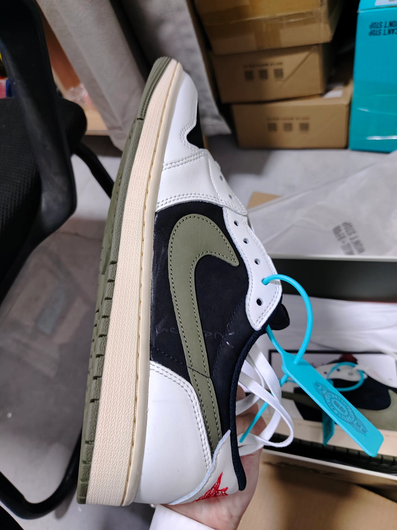 custom review-Jordan 1 Retro Low OG SP Travis Scott Olive Women's