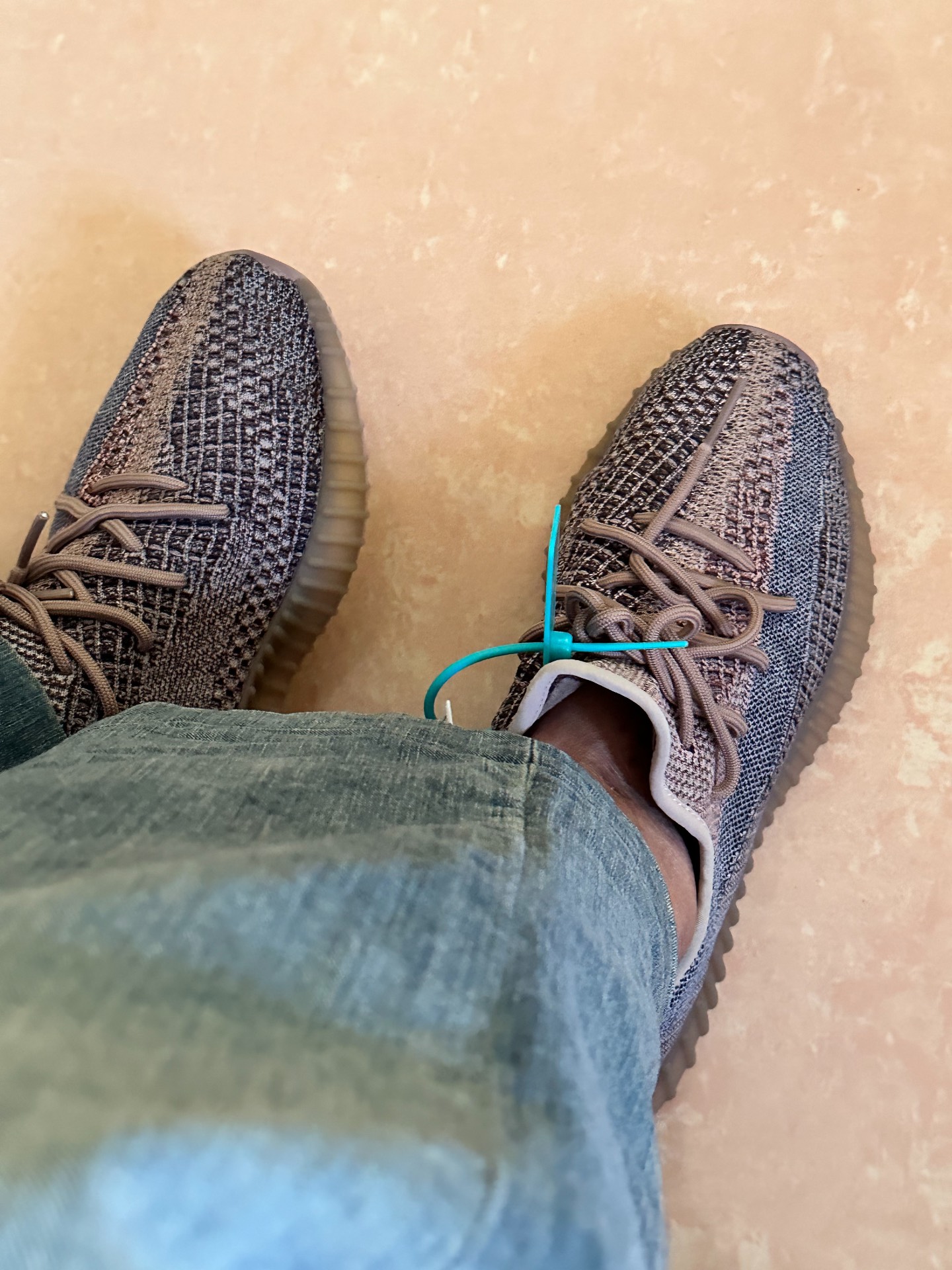 custom review-Adidas Originals Yeezy Boost 350 V2 Синий Коричневый 'Fade' Устойчивый к истиранию Низкий Топ Повседневная Обувь Унисекс
