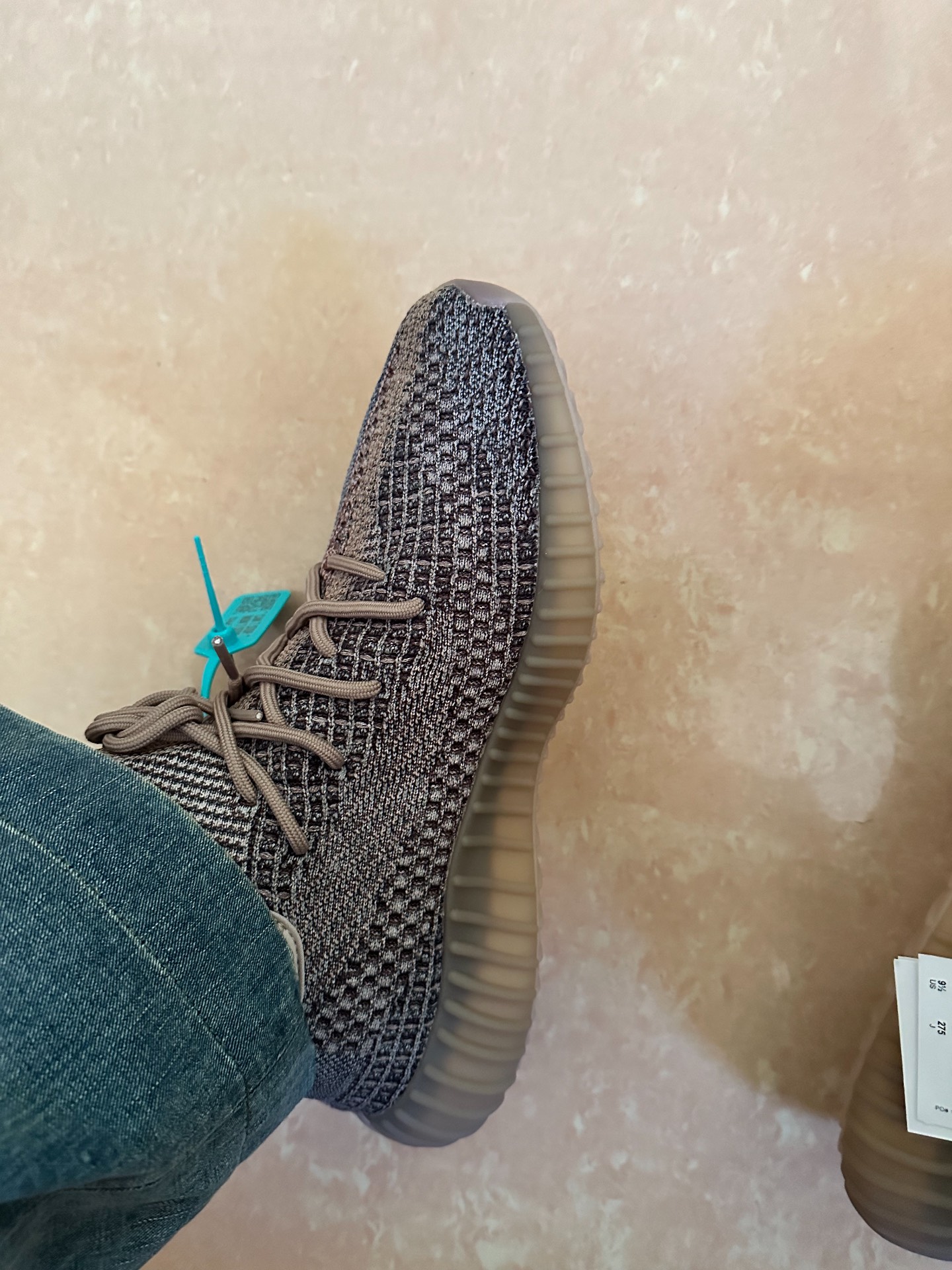 custom review-Adidas Originals Yeezy Boost 350 V2 Синий Коричневый 'Fade' Устойчивый к истиранию Низкий Топ Повседневная Обувь Унисекс