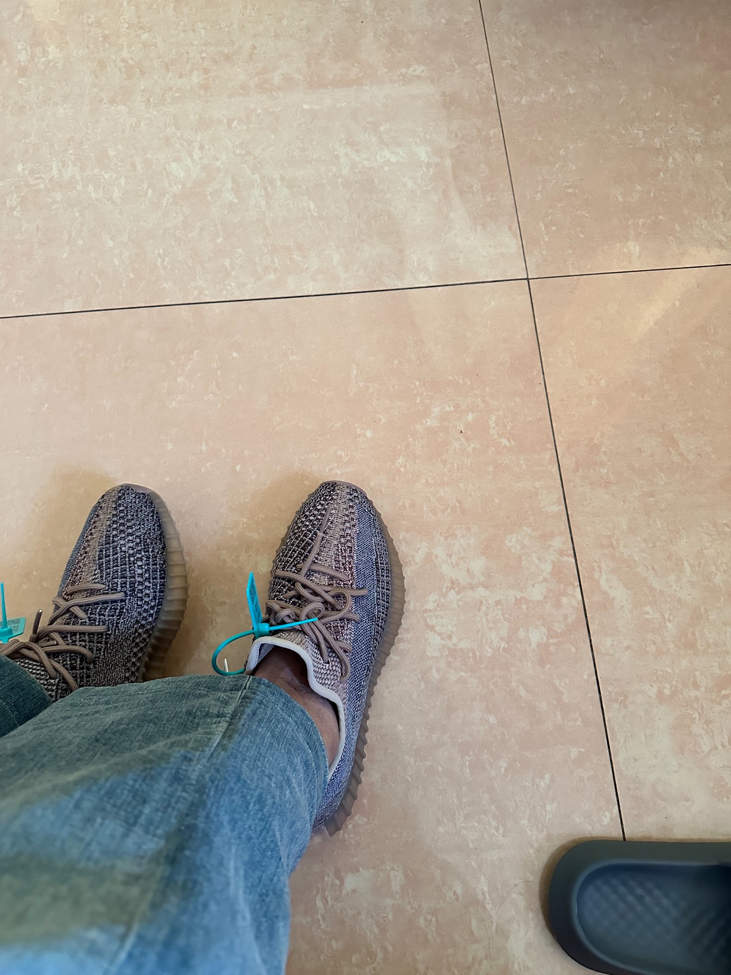 custom review-Adidas Originals Yeezy Boost 350 V2 Синий Коричневый 'Fade' Устойчивый к истиранию Низкий Топ Повседневная Обувь Унисекс