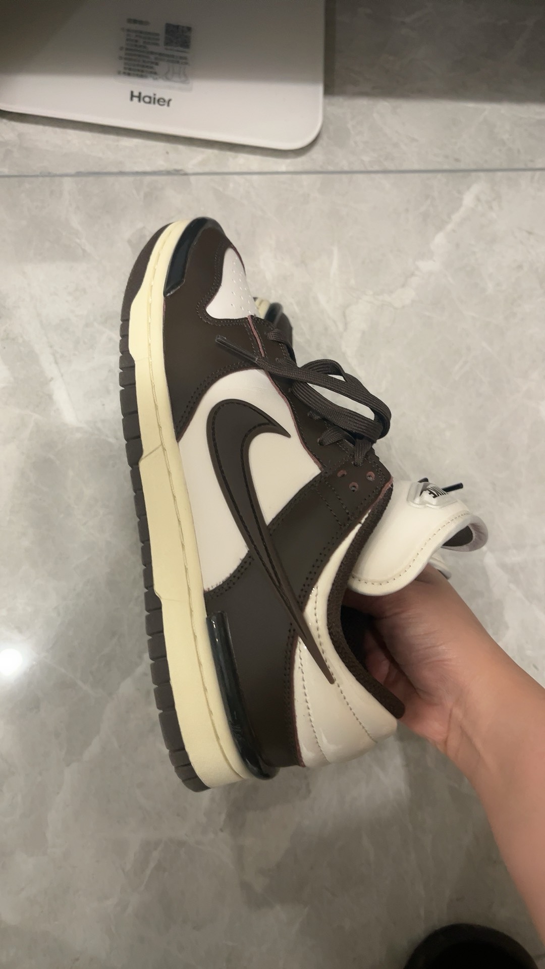 custom review-Nike Dunk Twist Low Скейтборд Кроссовки Женские Коричневый/Белый