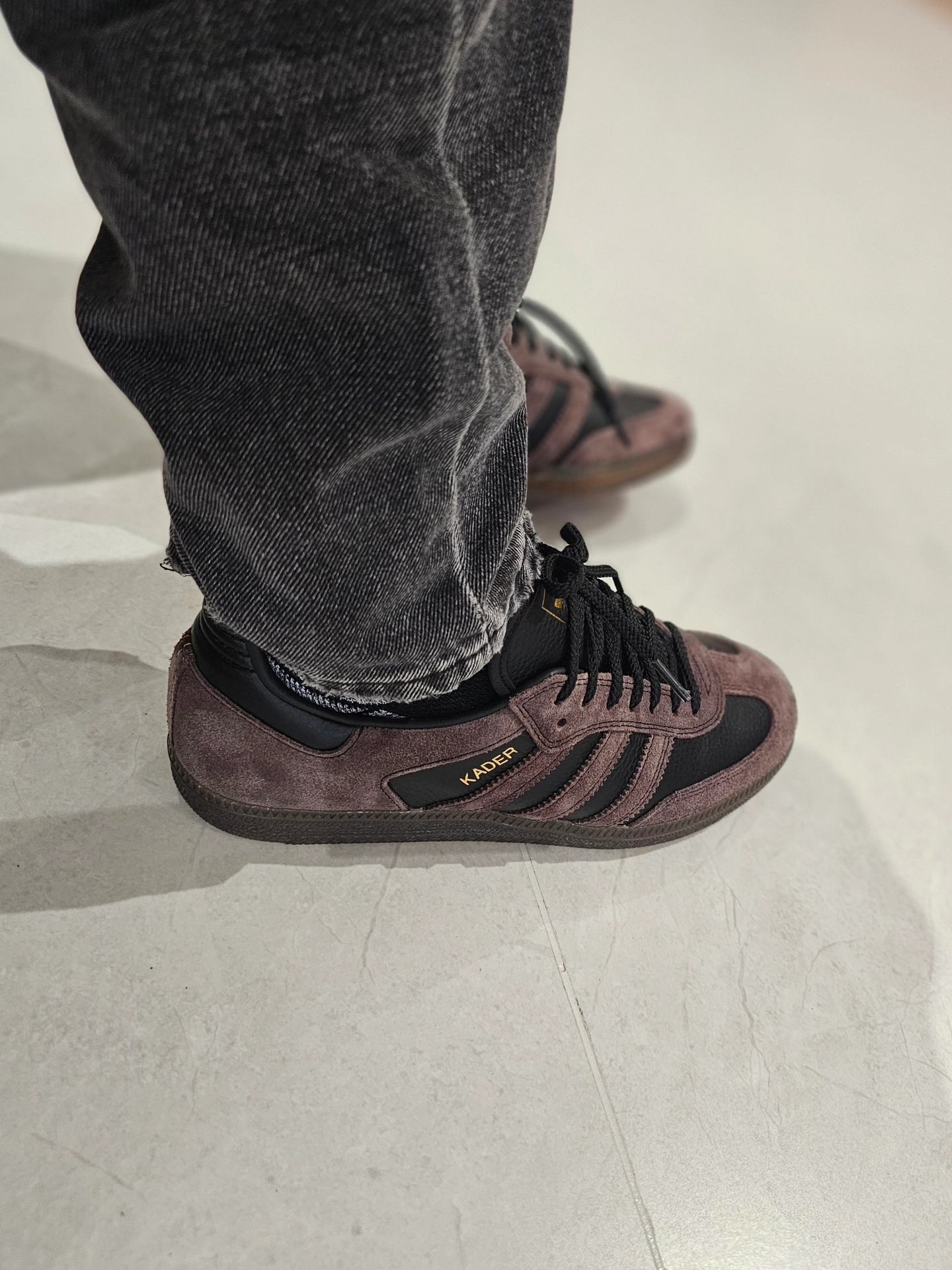 custom review-KADER x Adidas Originals Samba Low Скейтборд Кроссовки Топ Унисекс Коричневый Черный