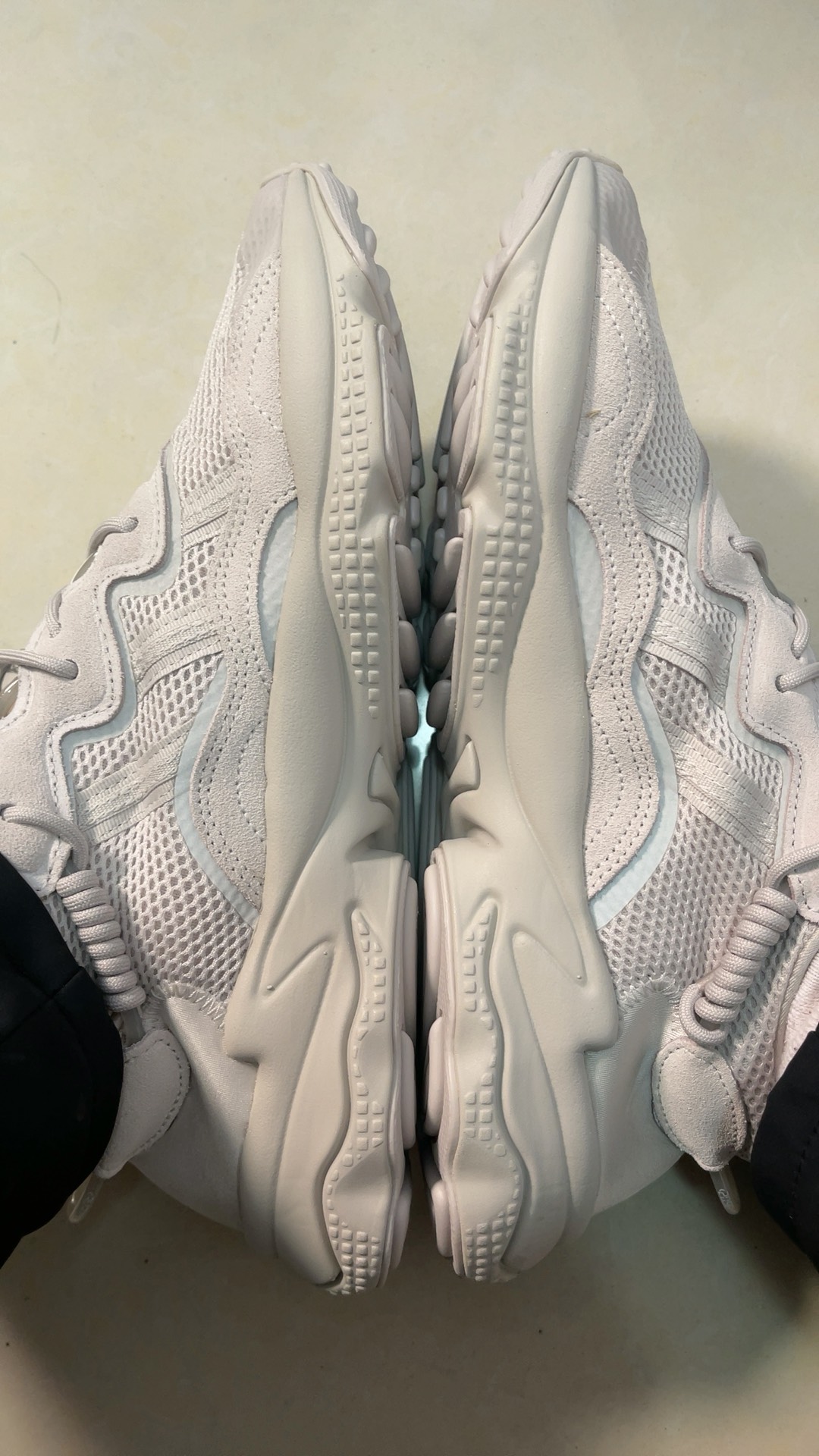 custom review-Adidas Originals Ozweego Slip-resistant Low Top Повседневная обувь Унисекс Pearl Smoke Gray