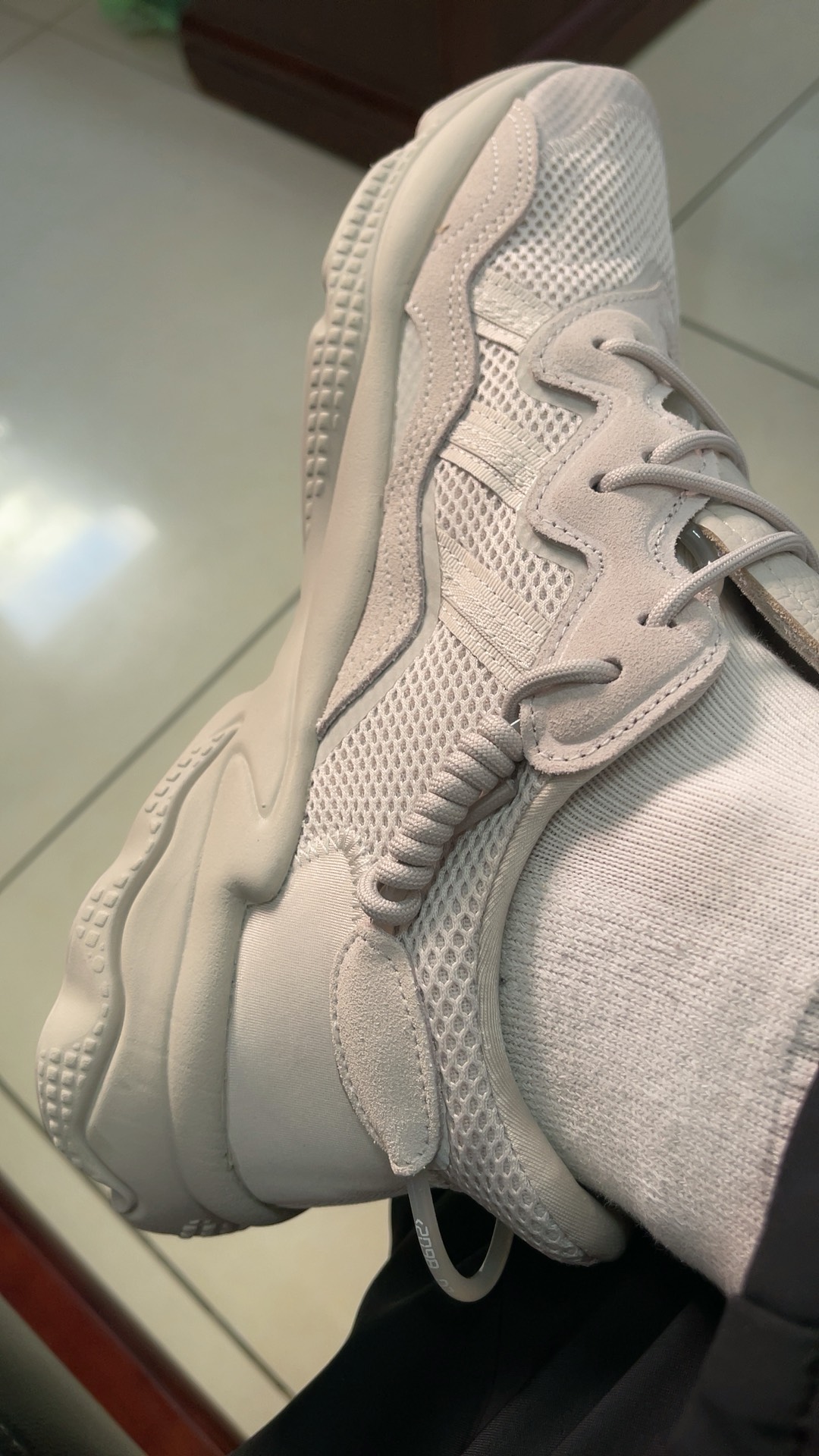 custom review-Adidas Originals Ozweego Slip-resistant Low Top Повседневная обувь Унисекс Pearl Smoke Gray