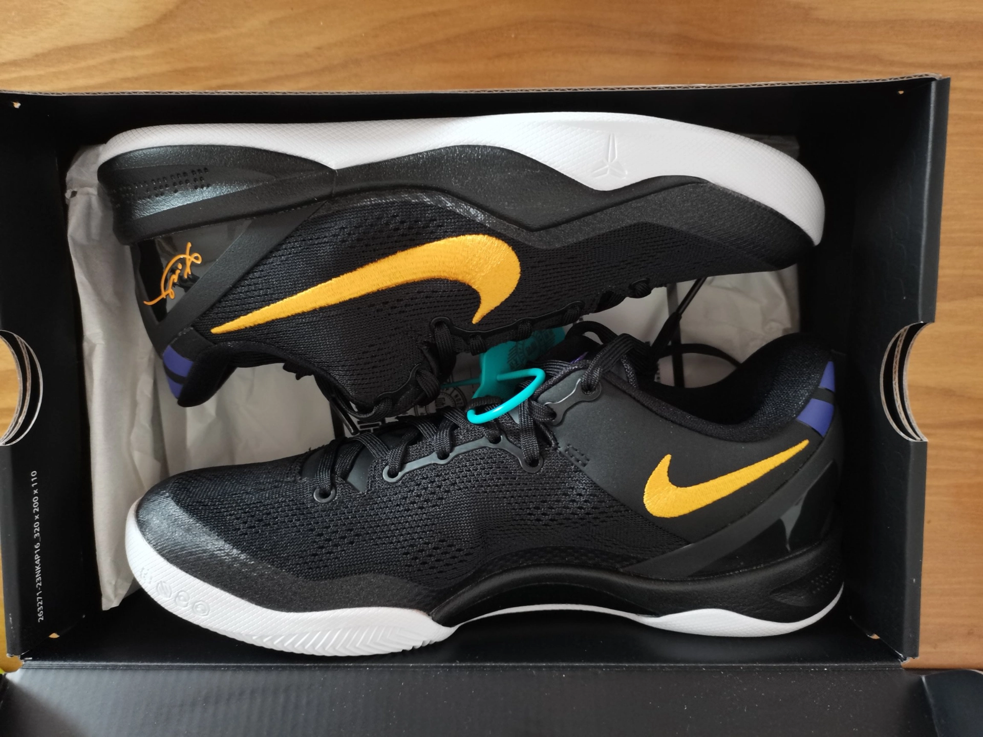 custom review-Nike Kobe 8 Low Топ Баскетбольные Кроссовки Унисекс Черный Фиолетовый Желтый