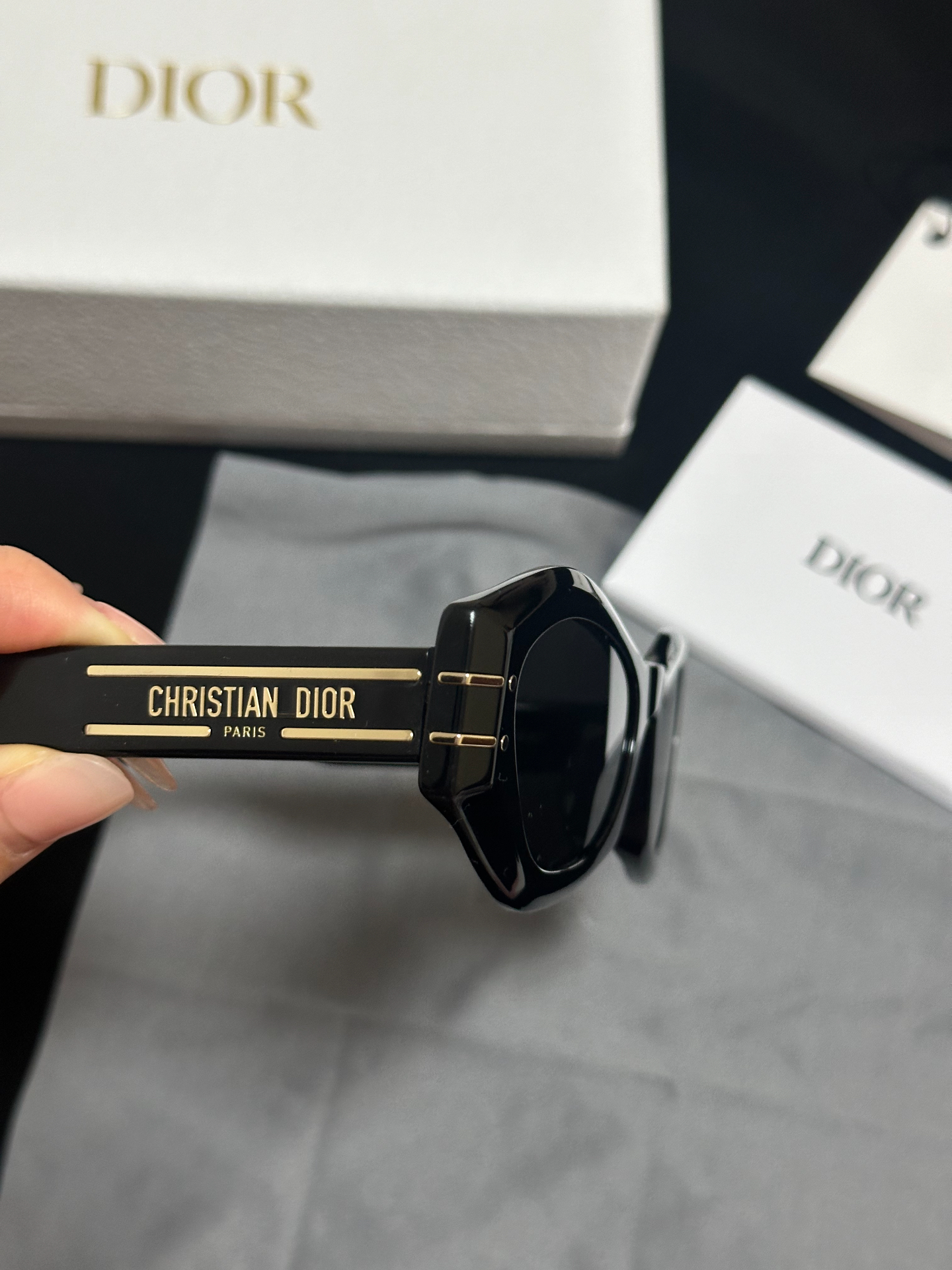 custom review-Солнцезащитные очки Dior OVAL Унисекс Черные