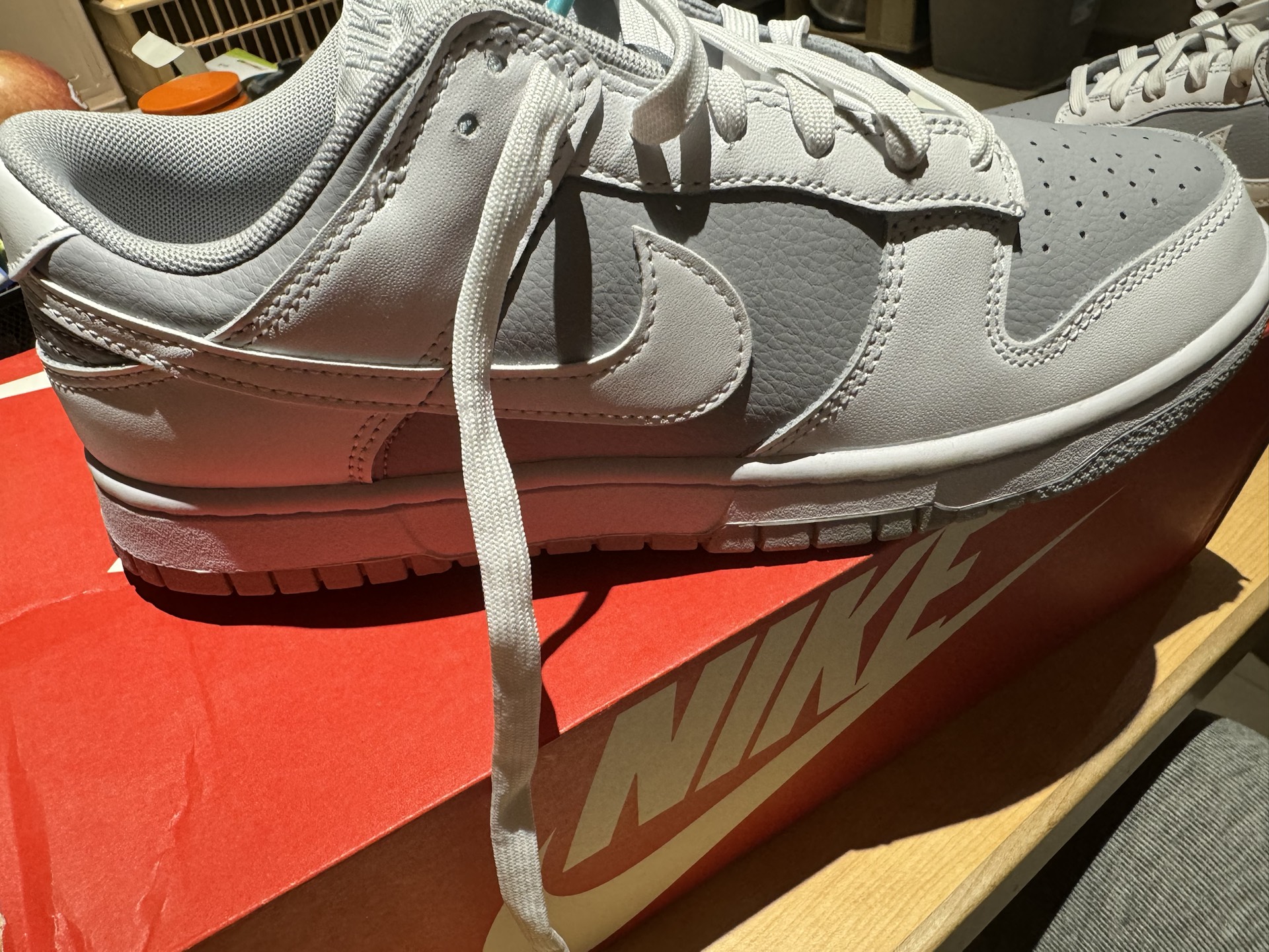 custom review-Nike Dunk Retro Low Скейтборд Кроссовки Мужские Wolf Gray White