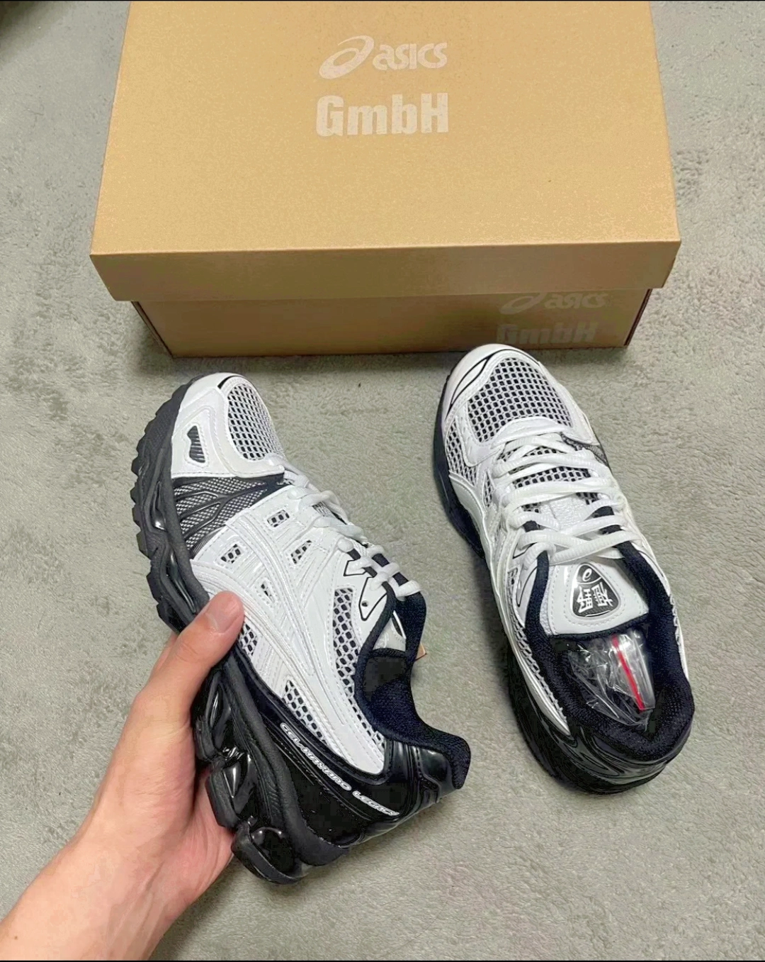 custom review-GmbH x ASICS Gel Kayano 14 Low Топ Повседневные беговые кроссовки Мужские Белый Черный