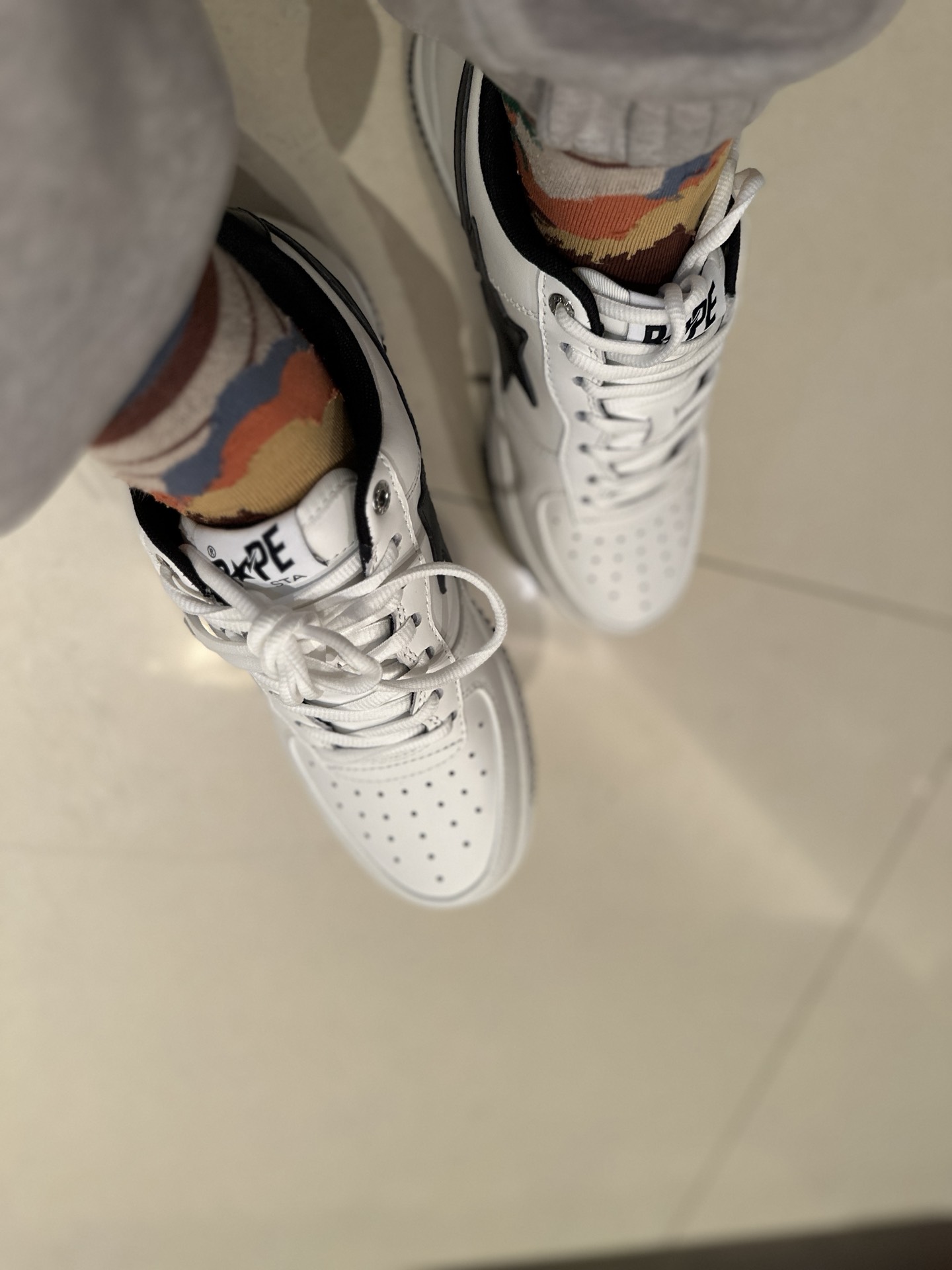 custom review-A BATHING APE X JJJJound STA Кожа Удобные Низкие Кеды для Скейтбординга Мужские Черно-Белые