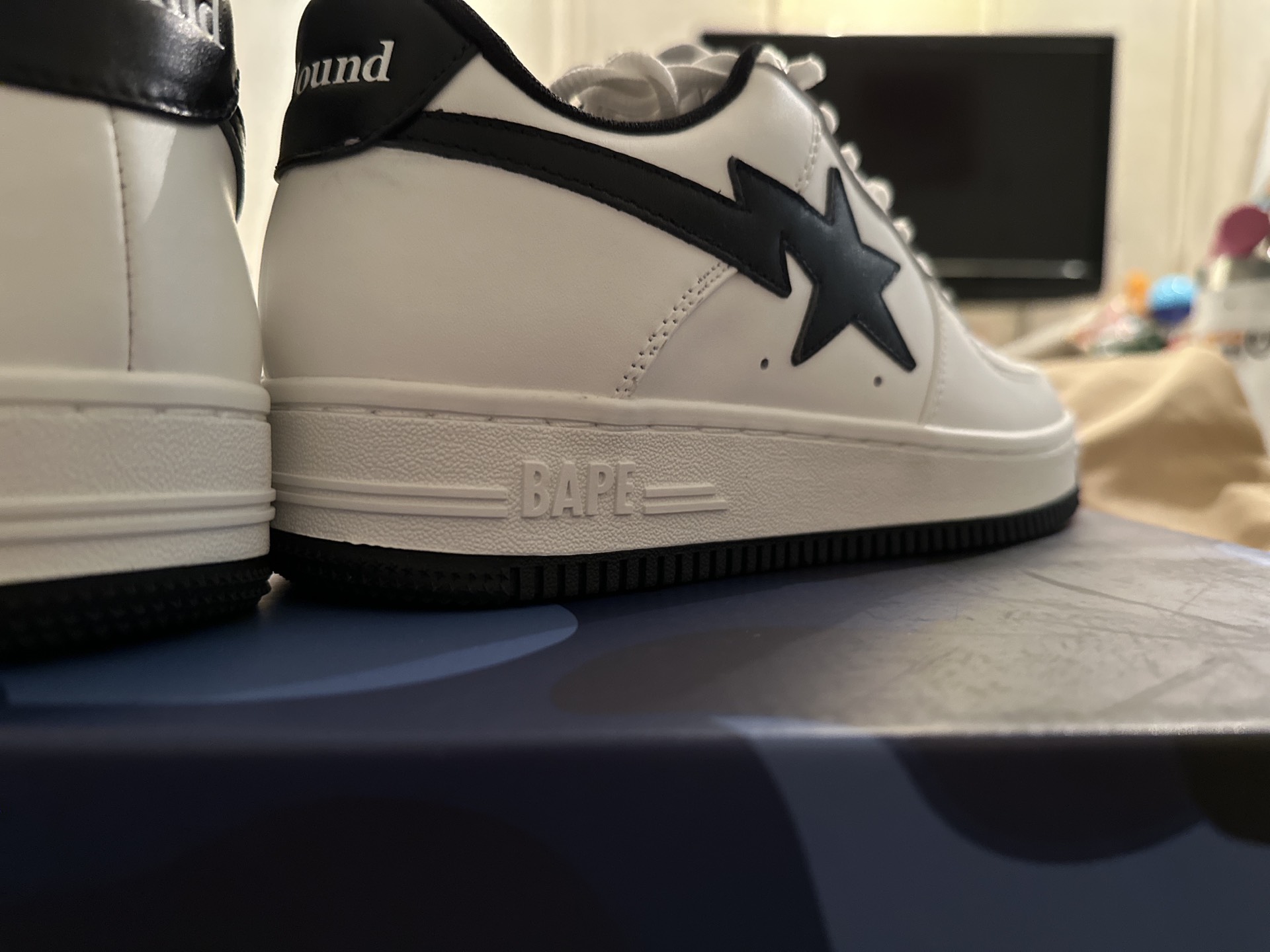 custom review-A BATHING APE X JJJJound STA Кожа Удобные Низкие Кеды для Скейтбординга Мужские Черно-Белые