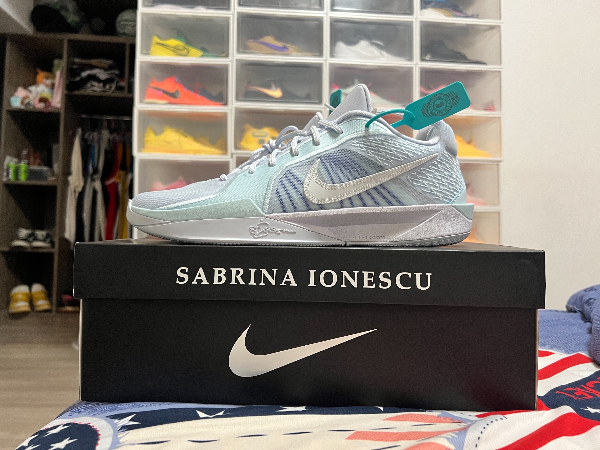 custom review-Nike Sabrina 2 Low Топ Баскетбольные кроссовки Женские Серый Синий Белый
