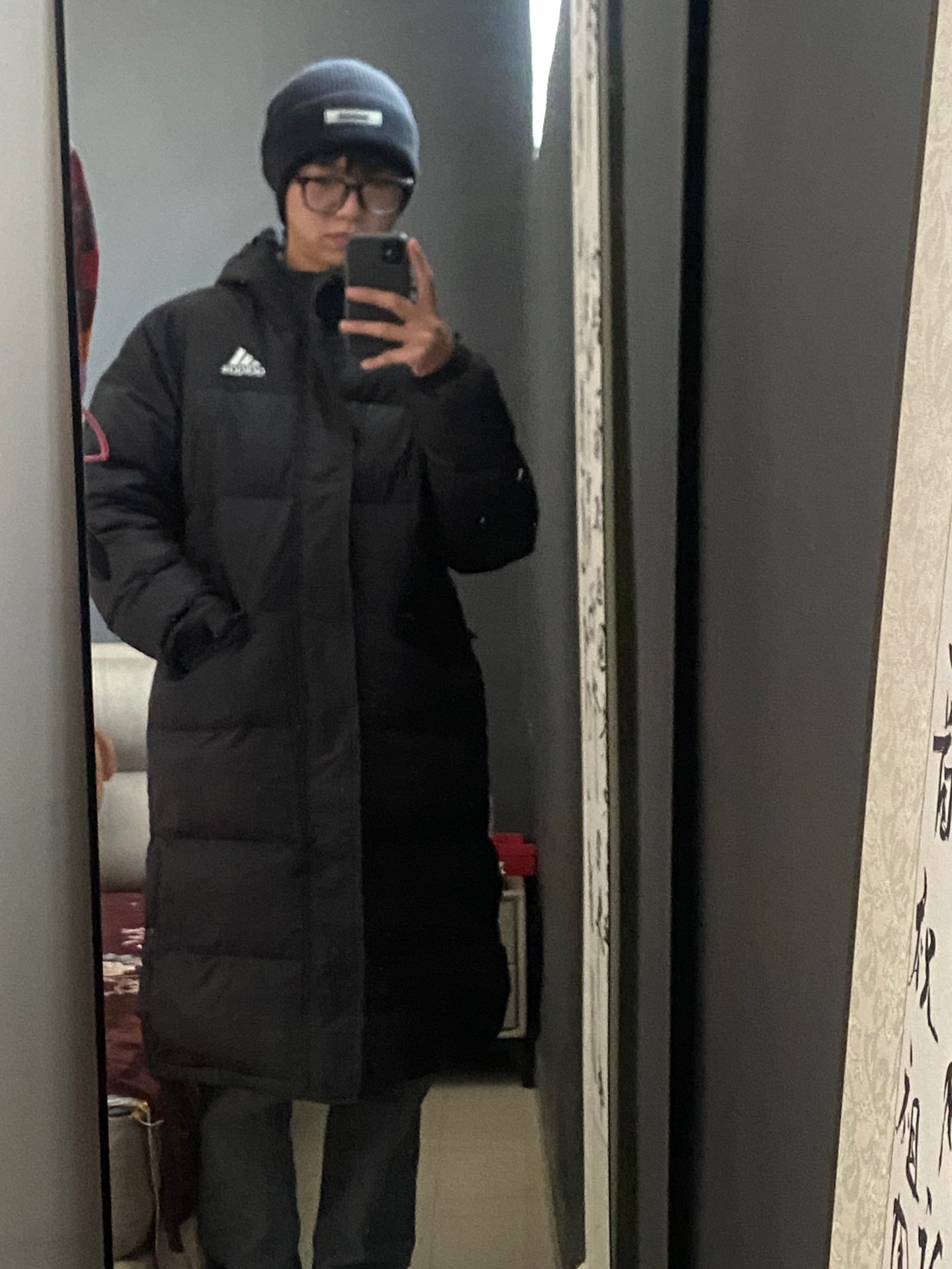custom review-Adidas LONG DOWN JACKET Зимний Мужской Черный
