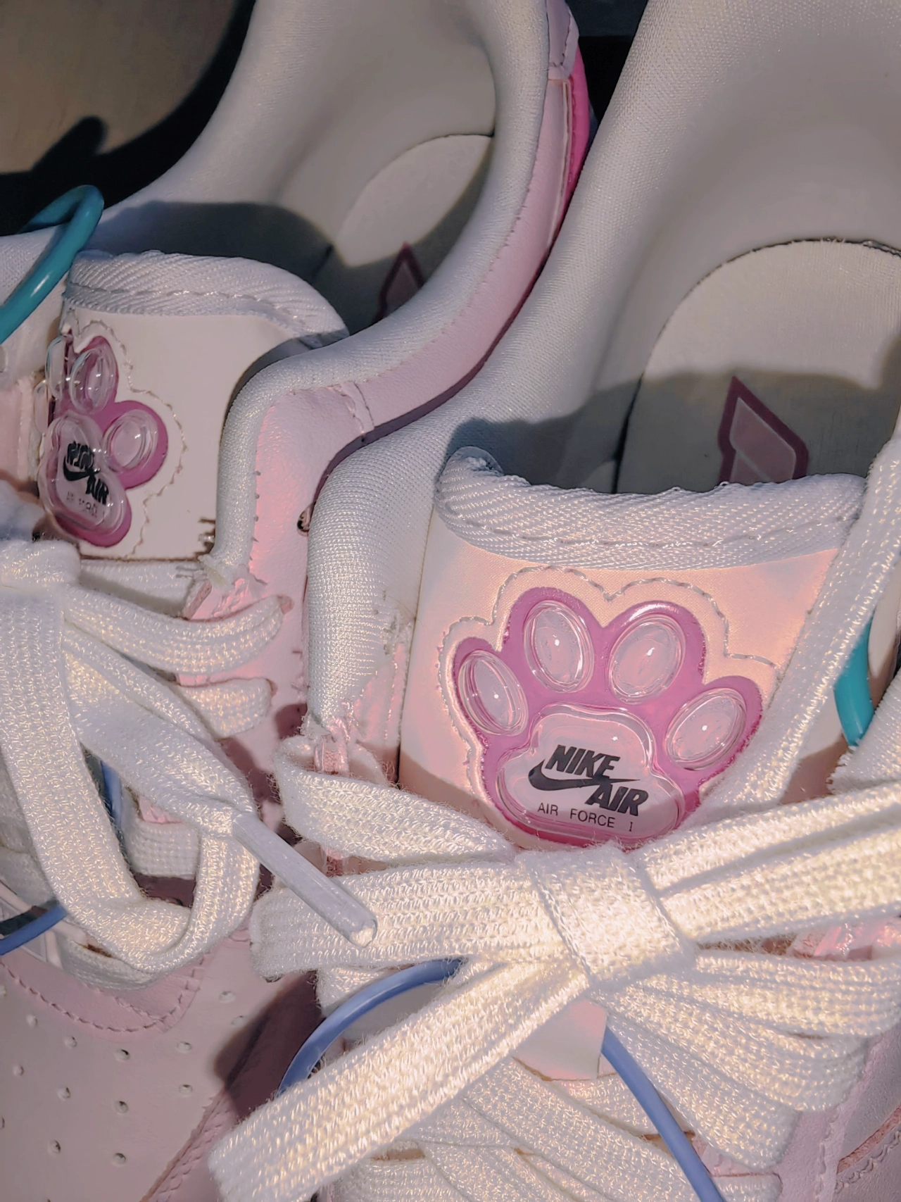 custom review-Nike Air FORCE 1 Low Топ Скейтборд Кроссовки Женские Белые Розовые