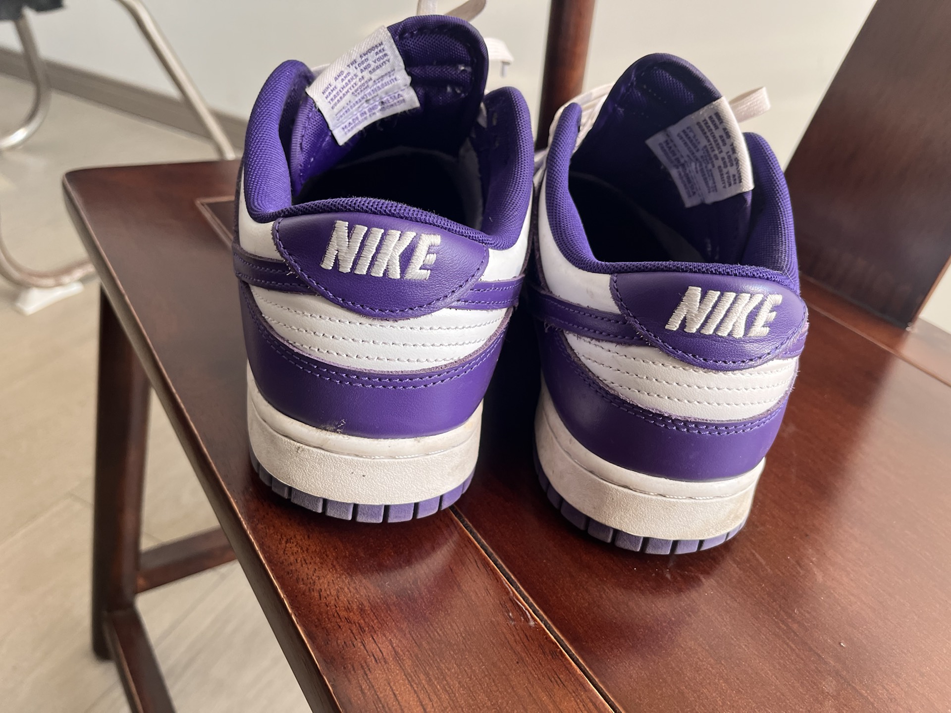 custom review-Nike Dunk Low Топ Скейтборд Кроссовки Мужские Белый Фиолетовый