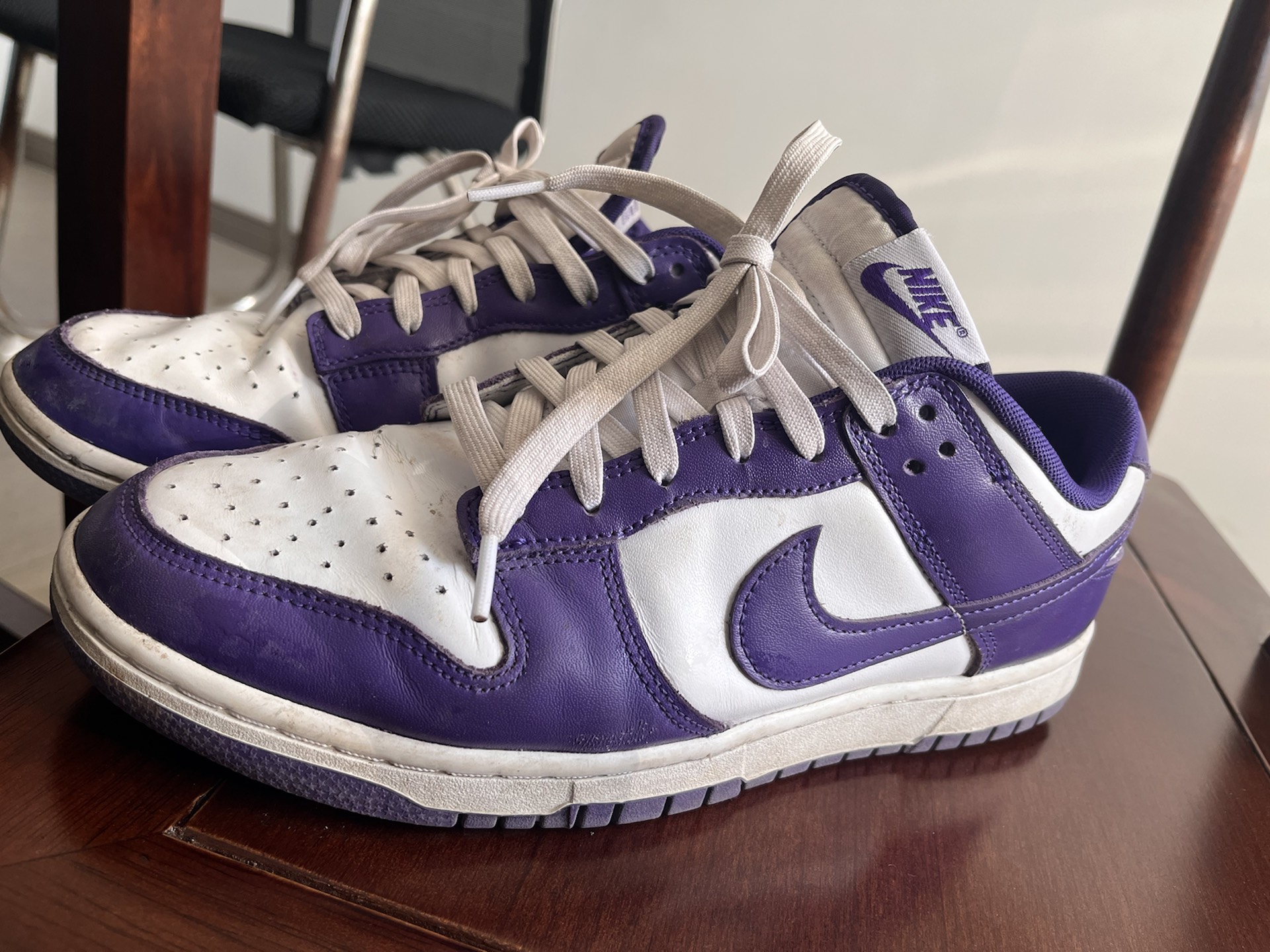 custom review-Nike Dunk Low Топ Скейтборд Кроссовки Мужские Белый Фиолетовый