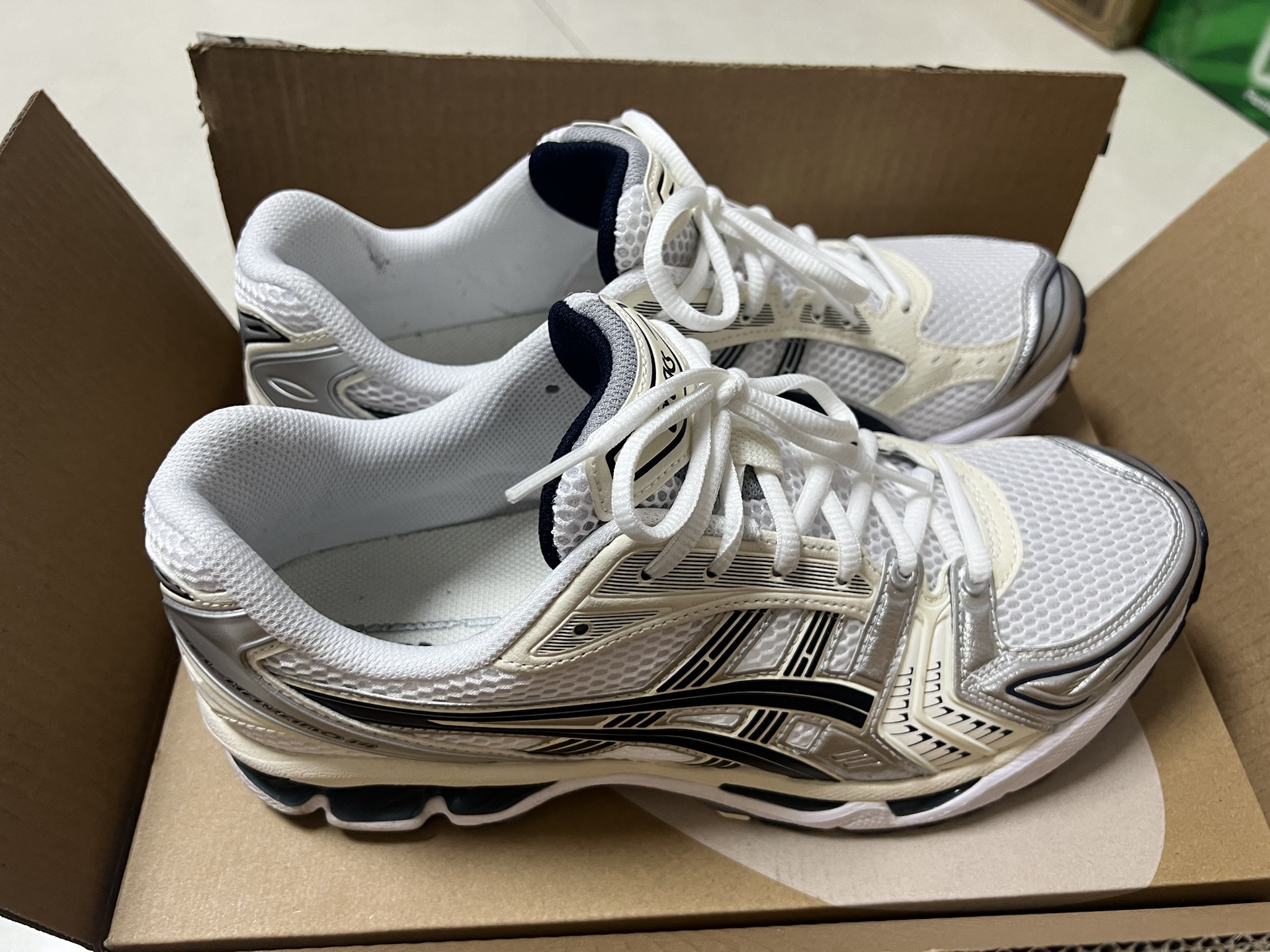 custom review-ASICS Gel Kayano 14 Амортизация Износостойкий Низкий Топ Беговые Кроссовки Женские Белые Черные Серебряные