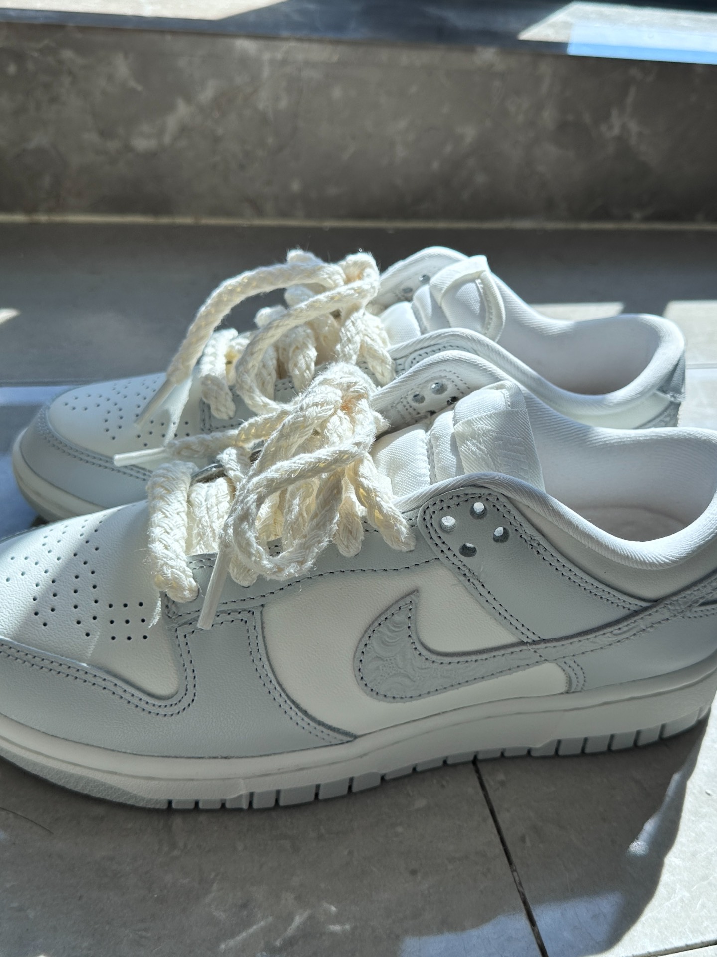 custom review-Nike Dunk Low Топ Скейтборд Кроссовки Женские Серые