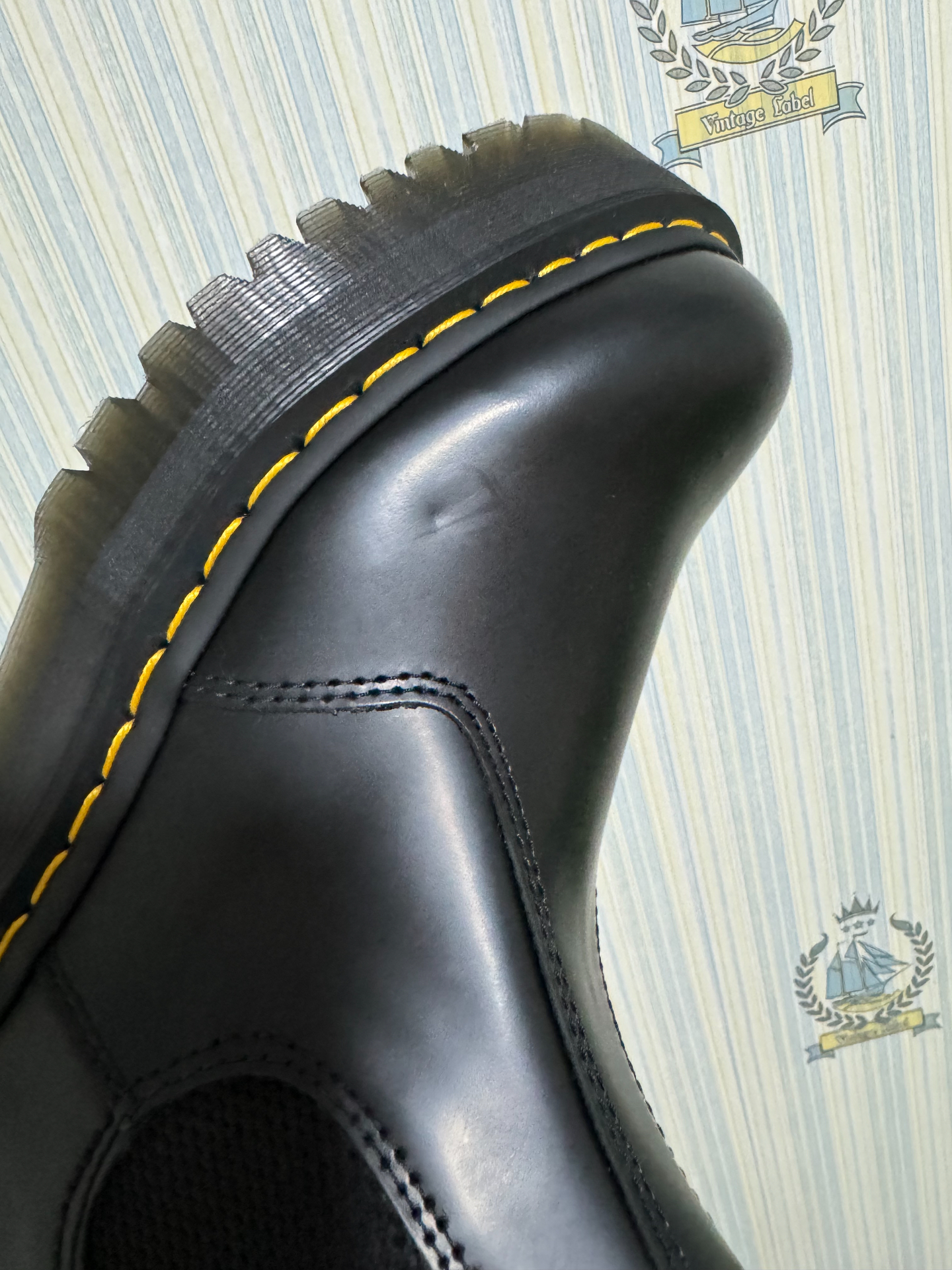 custom review-Dr.Martens Quad Кожа Платформа Челси Кожа Короткий Мартин Ботинок Унисекс Черный