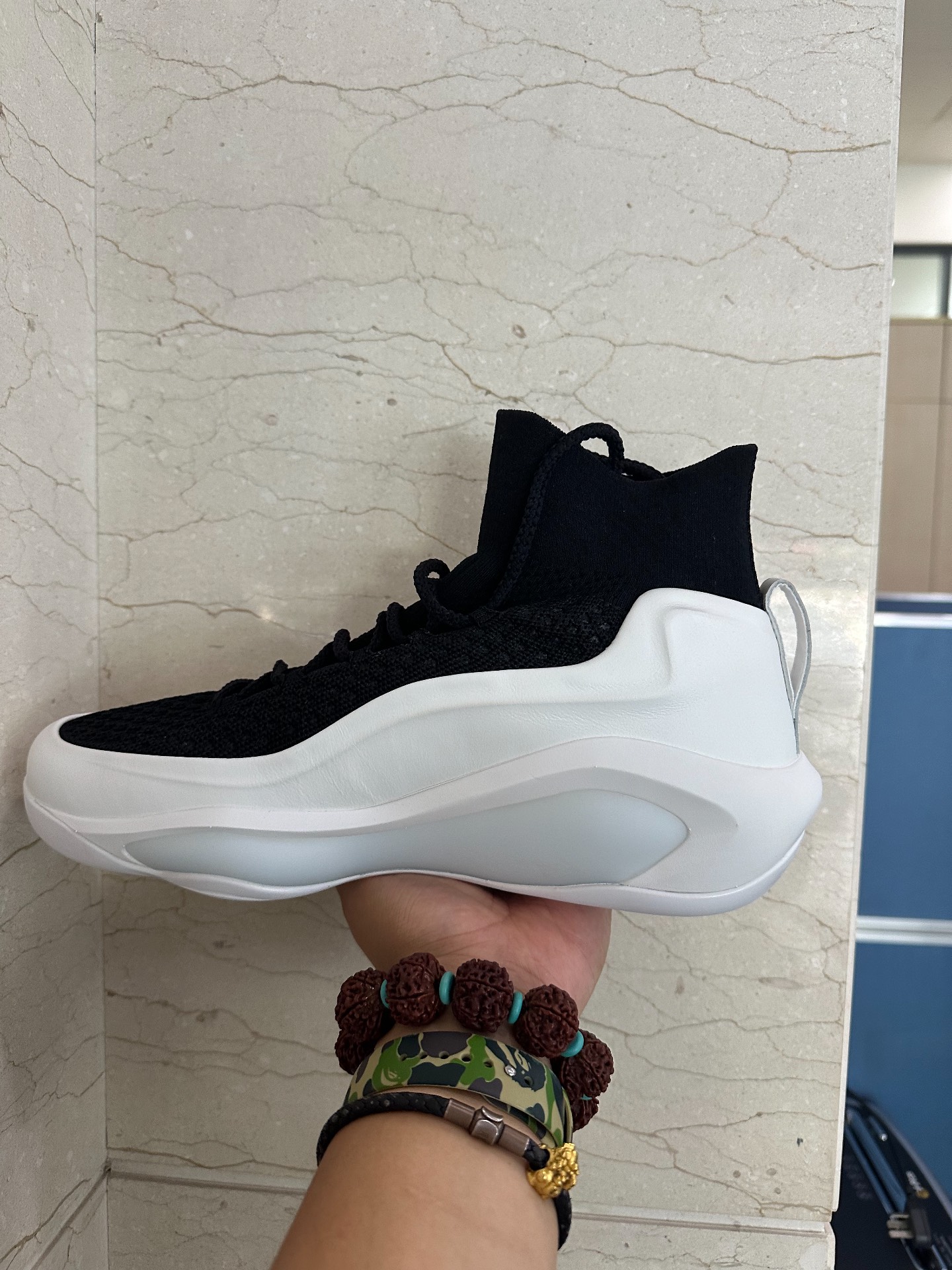 custom review-EQUALIZER Баскетбольные кроссовки Высокие Призрачный черный/Дьявол Белый Унисекс