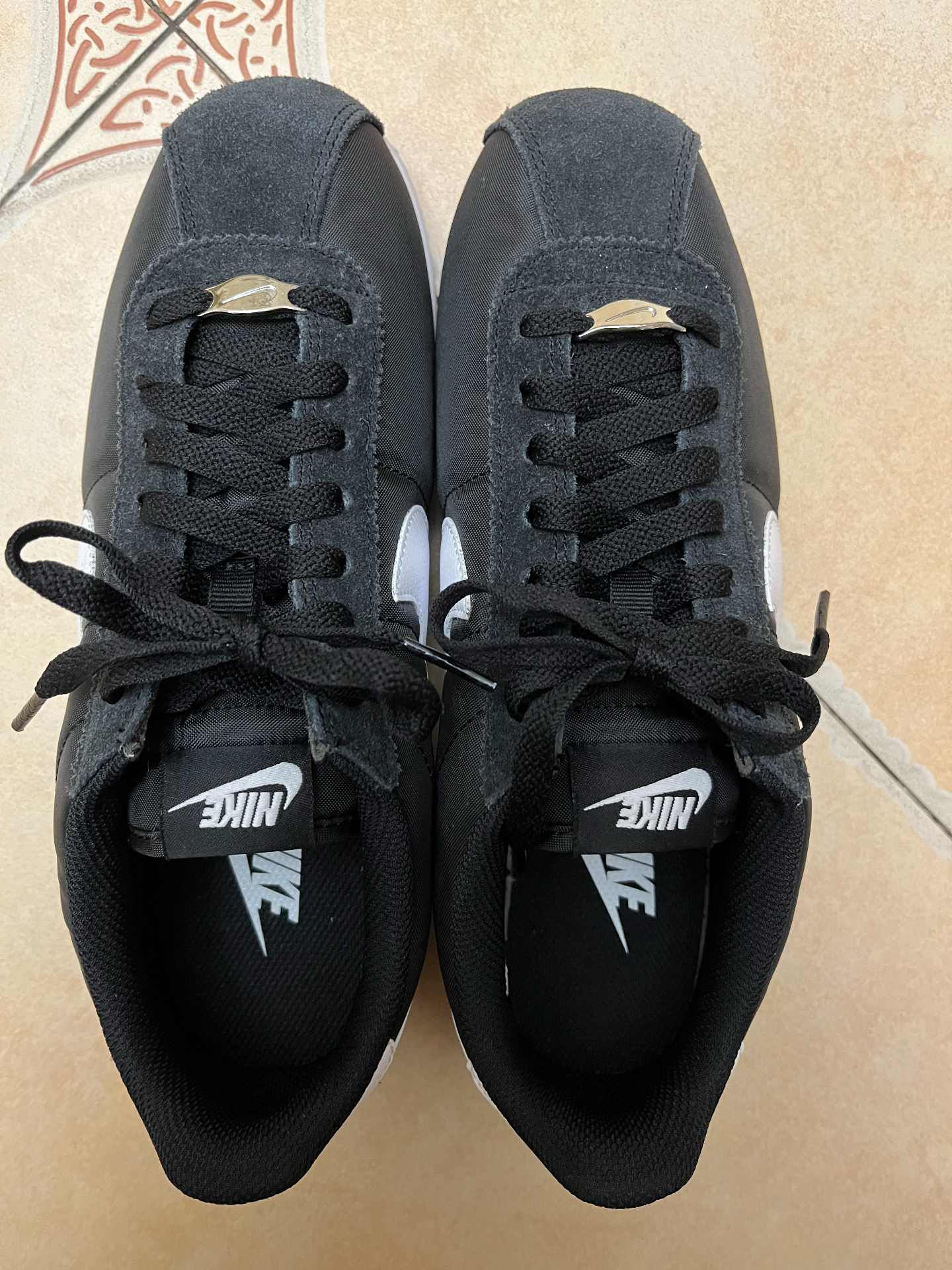 custom review-Nike Cortez Textile Устойчивый к истиранию Низкий Топ Повседневная Городская Коммутерская Беговая Обувь Мужская Черно-белая