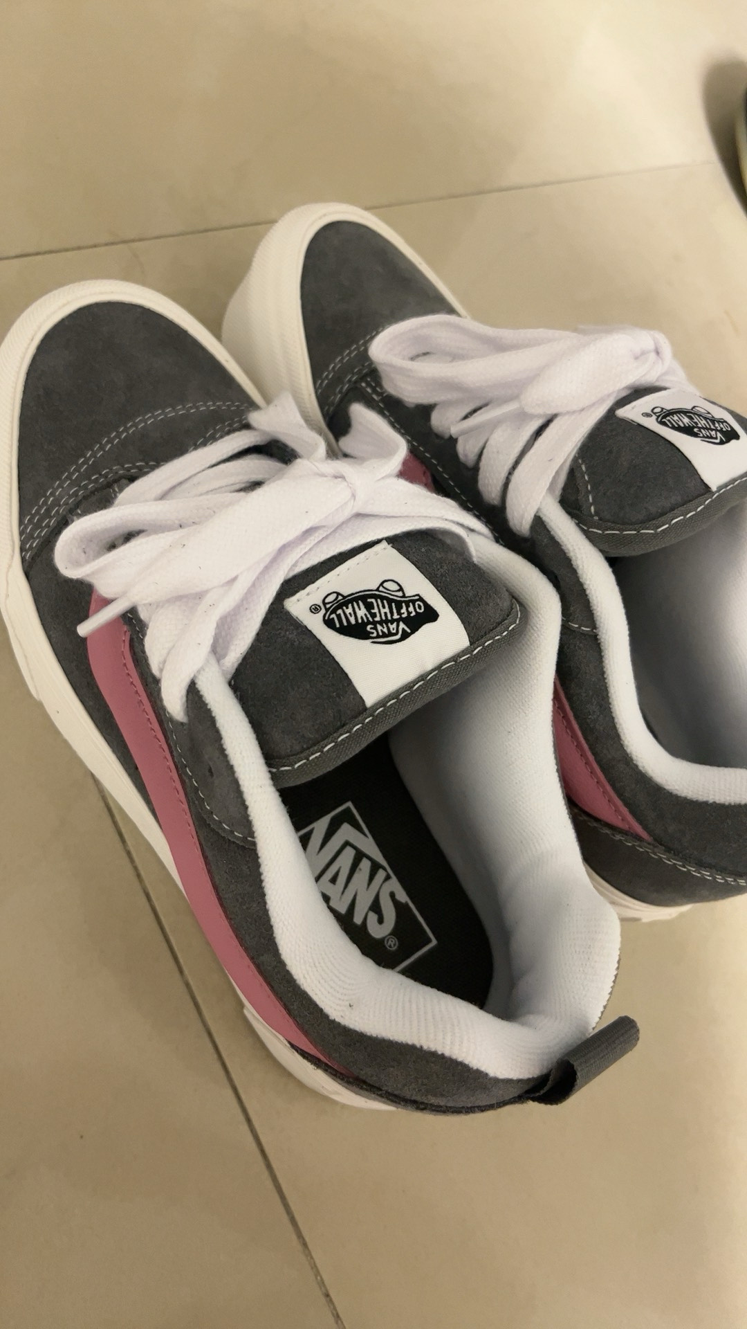 custom review-Vans Knu Stack Low Топ Скейтборд Кроссовки Унисекс Серый