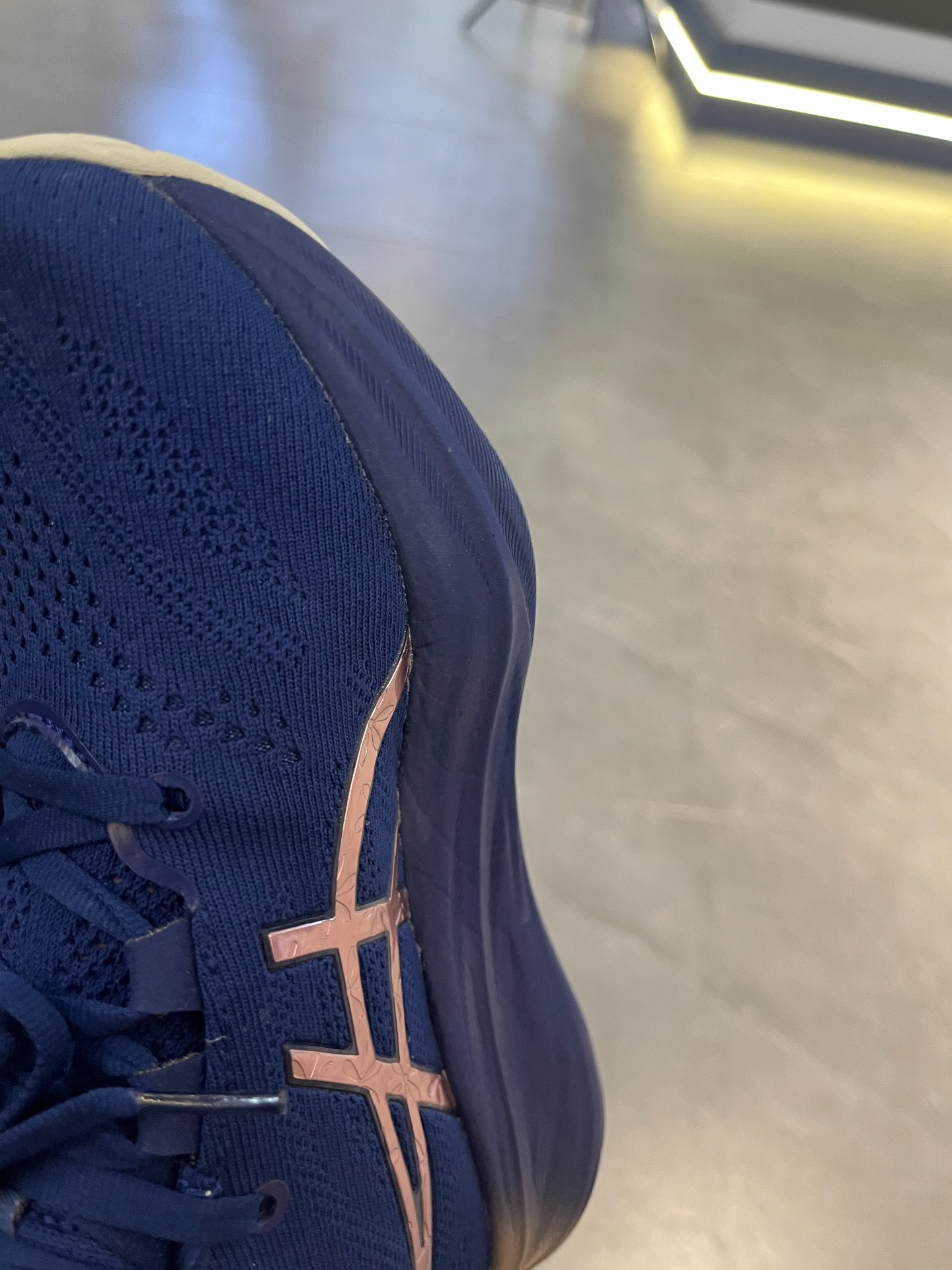 custom review-Asics Gel Nimbus 26 Сетка Устойчивая к истиранию Низкий Топ Беговые кроссовки Женские Синий Золото