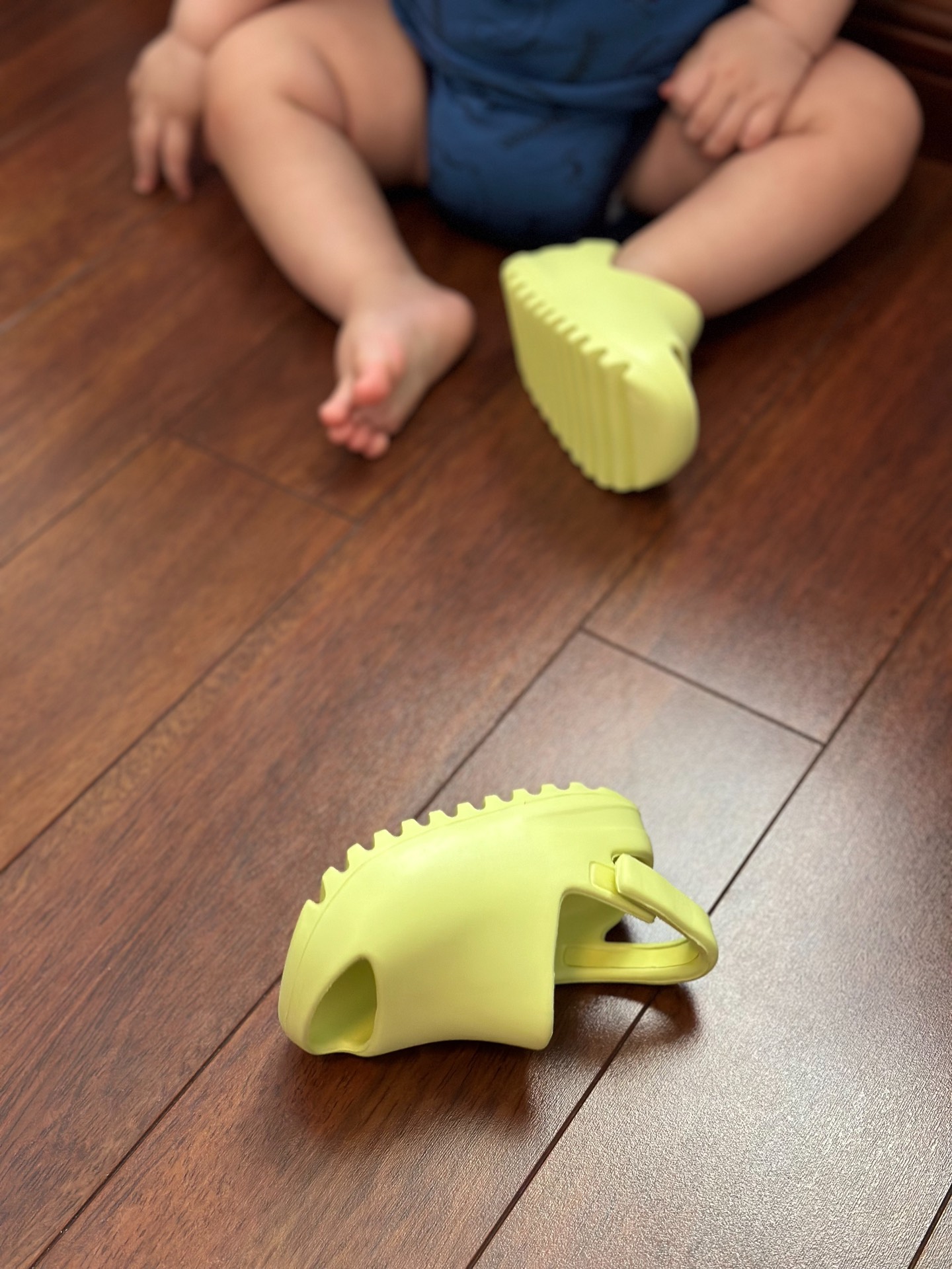 custom review-Adidas Originals Yeezy Slide Неоново-зеленый 'Свечение Зеленый' Удобная Низкая Обувь для Малышей Новорожденный и Малыш
