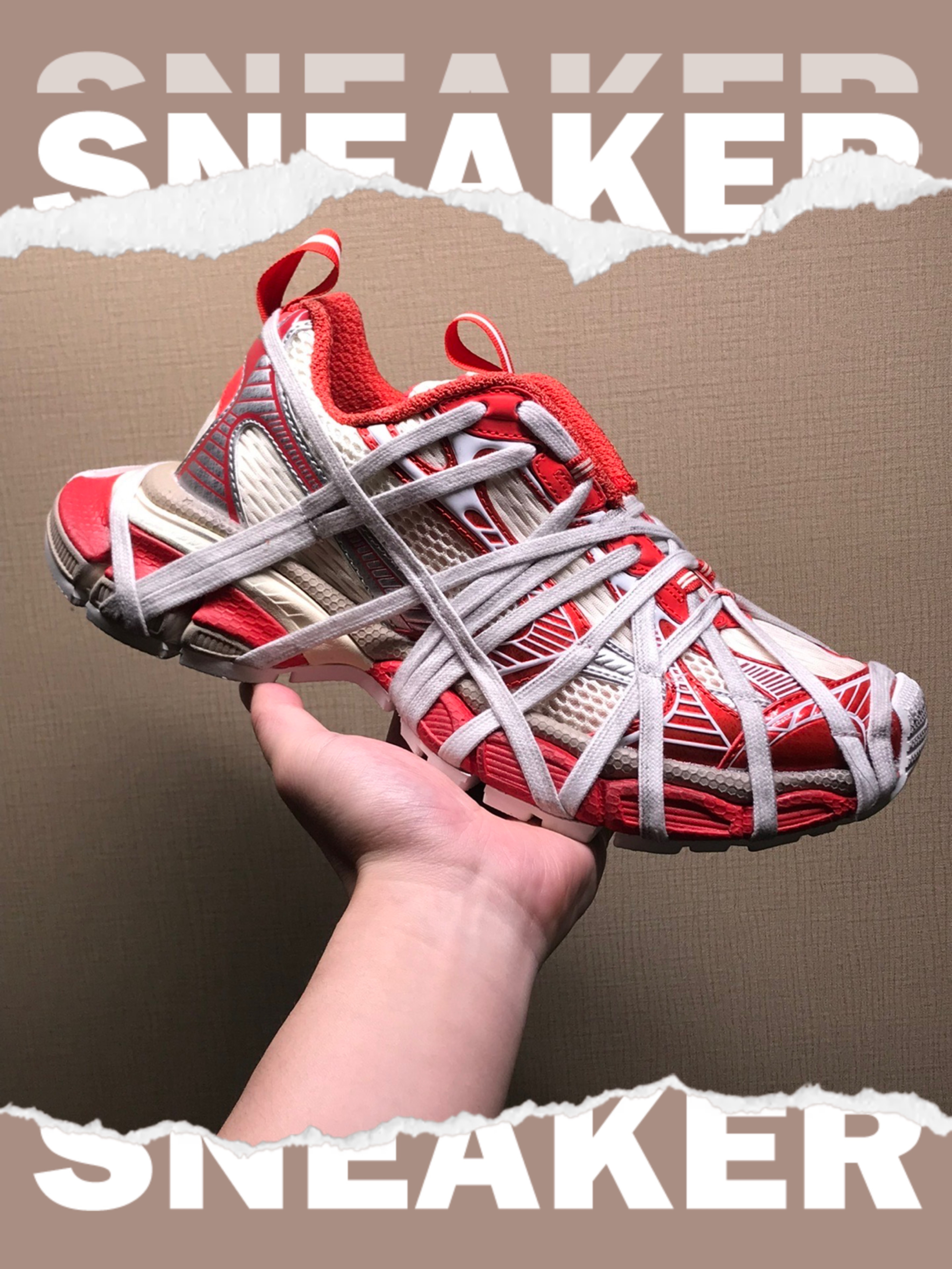 百搭通勤 最懂我的还得是巴黎世家 配色也很帅 鞋带设计有创意 爱了