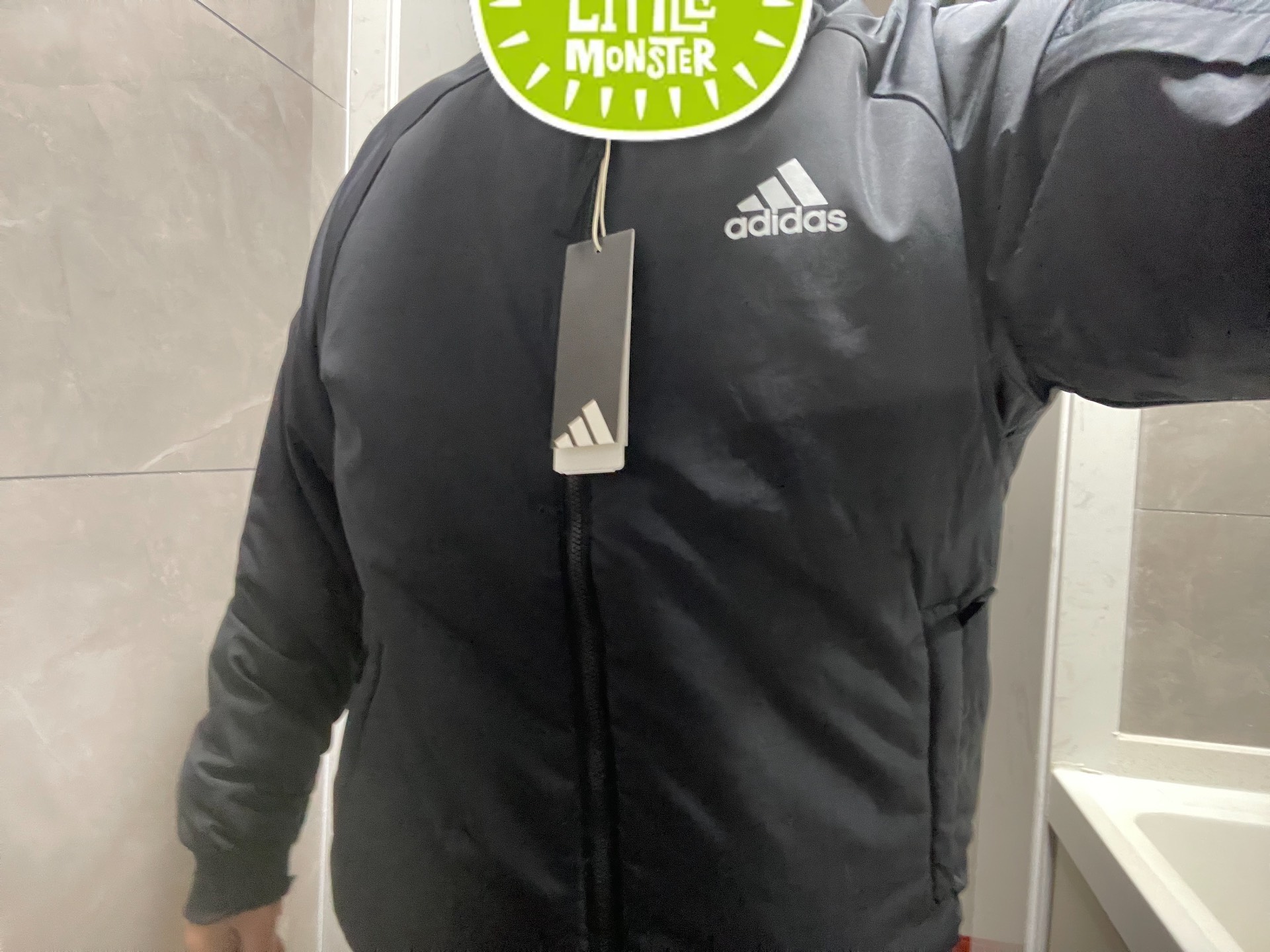 custom review-Adidas BOMBER Хлопковый пуховик Мужской Черный