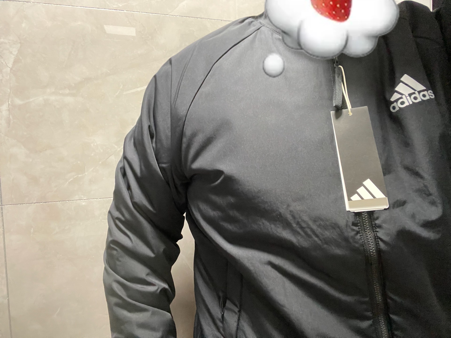 custom review-Adidas BOMBER Хлопковый пуховик Мужской Черный