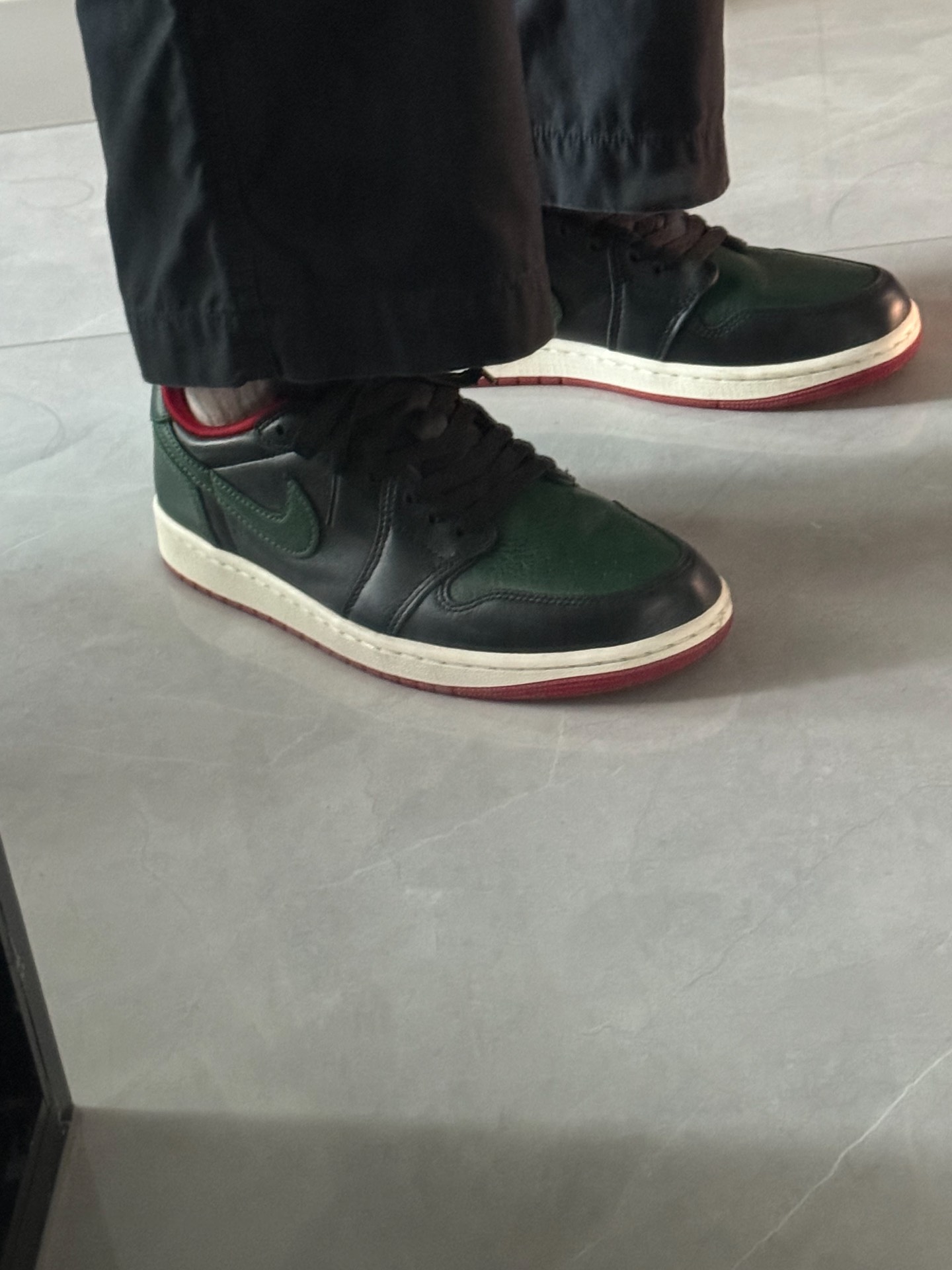 custom review-Jordan Air Jordan 1 Low Топ Винтажные Баскетбольные Кроссовки Женские Черный Зеленый