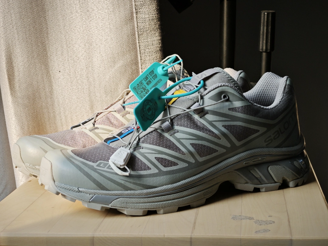 custom review-SALOMON XT 6 Устойчивый к истиранию Низкий Топ Уличная обувь Унисекс Серый