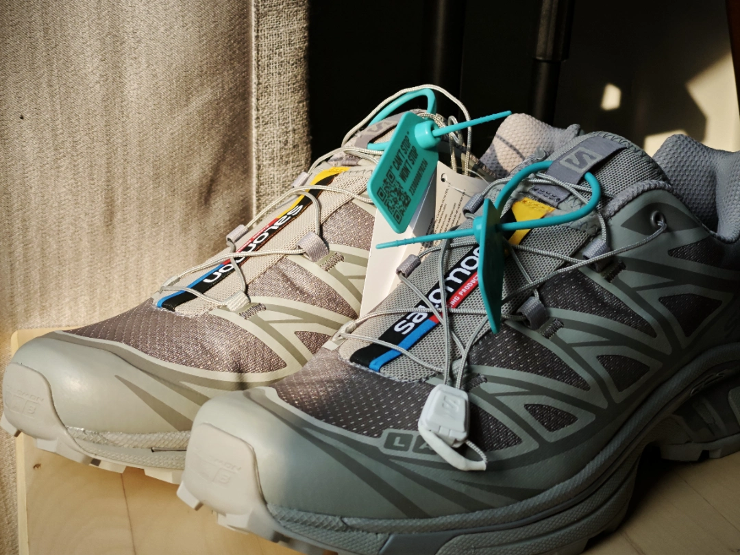 custom review-SALOMON XT 6 Устойчивый к истиранию Низкий Топ Уличная обувь Унисекс Серый