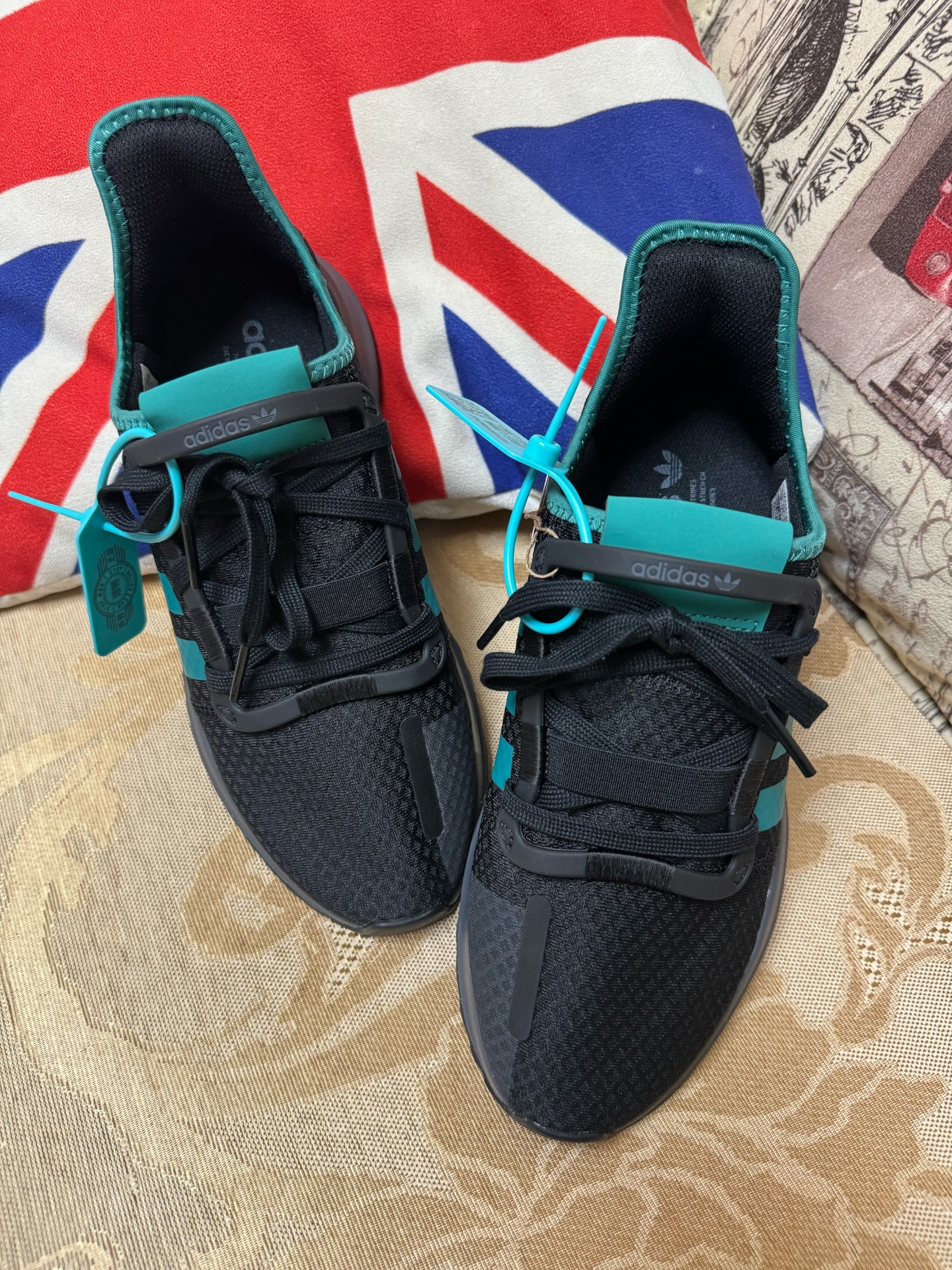 custom review-Adidas Originals U_Path Run Slip-resistant Abrasion-resistant Low Top Casual Men's Black Green Adidas Originals U_Path Run Противоскользящий Устойчивый к истиранию Низкий Топ Повседневный Мужской Черный Зеленый