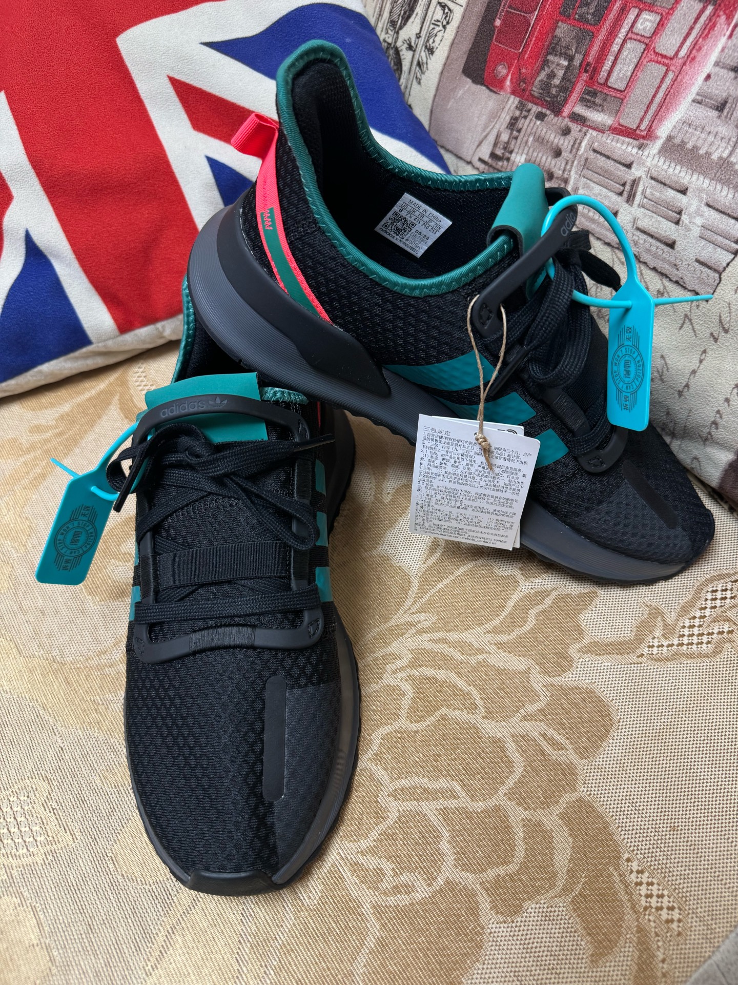 custom review-Adidas Originals U_Path Run Slip-resistant Abrasion-resistant Low Top Casual Men's Black Green Adidas Originals U_Path Run Противоскользящий Устойчивый к истиранию Низкий Топ Повседневный Мужской Черный Зеленый