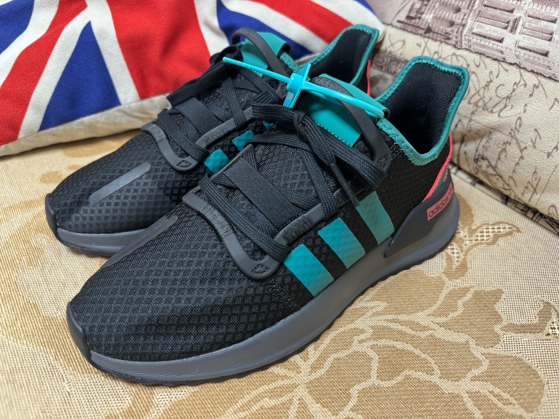 custom review-Adidas Originals U_Path Run Slip-resistant Abrasion-resistant Low Top Casual Men's Black Green Adidas Originals U_Path Run Противоскользящий Устойчивый к истиранию Низкий Топ Повседневный Мужской Черный Зеленый