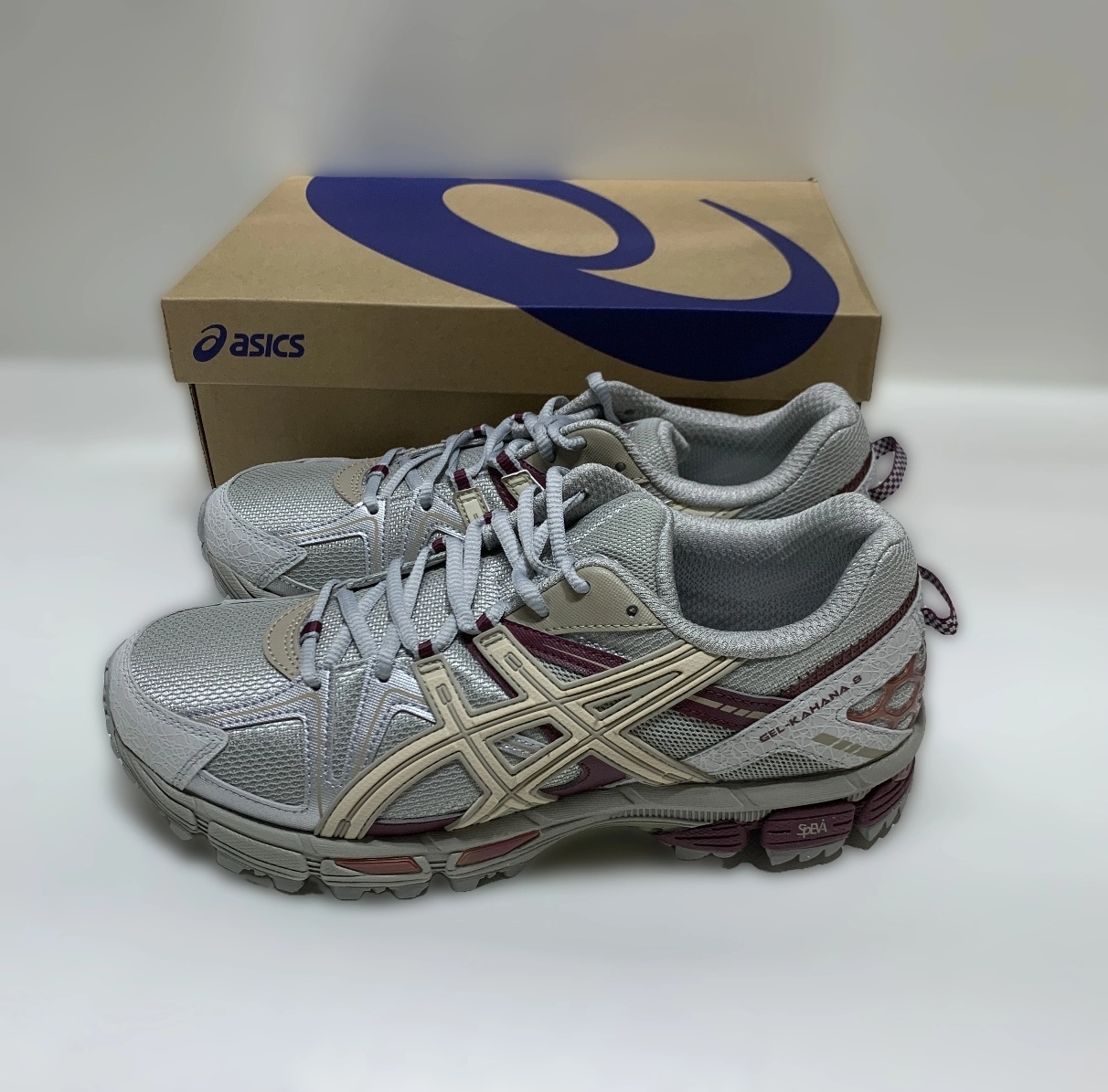custom review-Asics Gel Kahana 8 Устойчивые к абразиву Низкие Кроссовки для Беговых и Длинных Дистанций Бег Мужские Серые