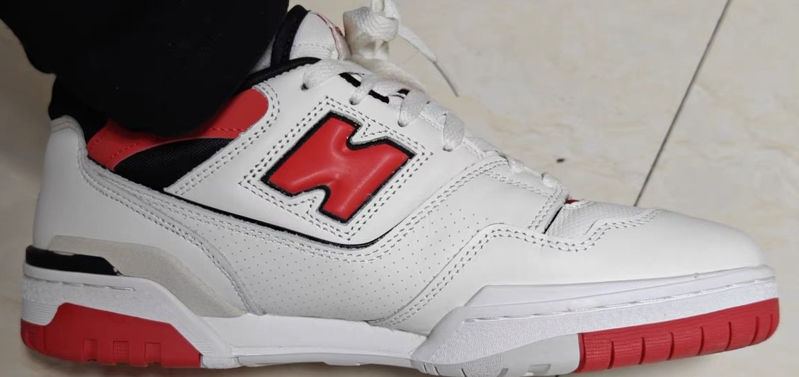 custom review-New Balance NB 550 Амортизация Низкий Топ Винтажные Баскетбольные Кроссовки Унисекс Красный