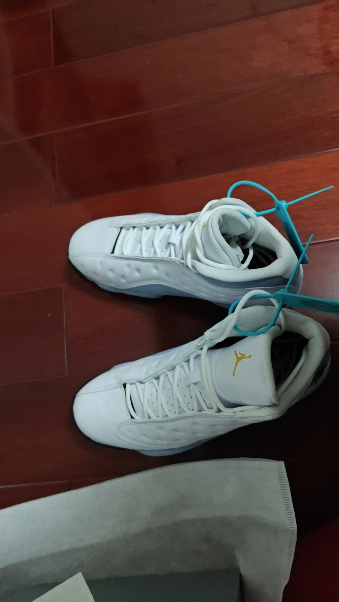 custom review-Jordan Air Jordan 13 'Синий GREY' MID Топ Винтажные баскетбольные кроссовки Мужской Синий Серый