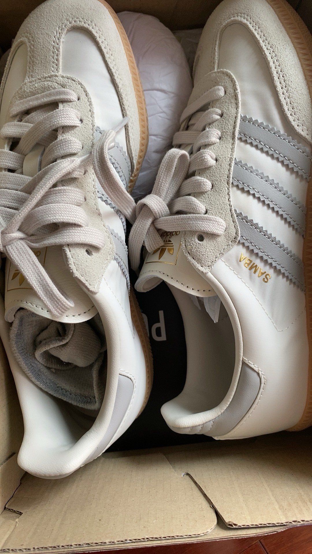 custom review-Adidas Originals SAMBA OG Устойчивые к истиранию низкие скейтборд-кроссовки Унисекс Серый Белый