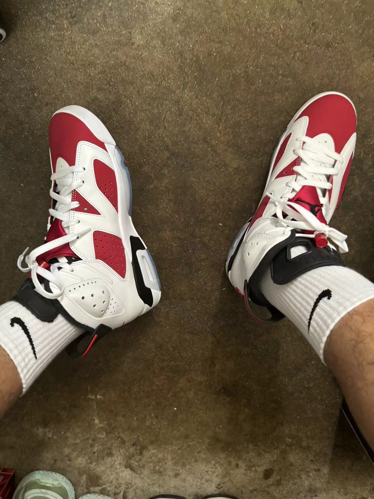 custom review-Jordan Air Jordan 6 Retro 'carmine' High Top Винтажные баскетбольные кроссовки Унисекс Белый Красный Rouge Выпуск 2021 года