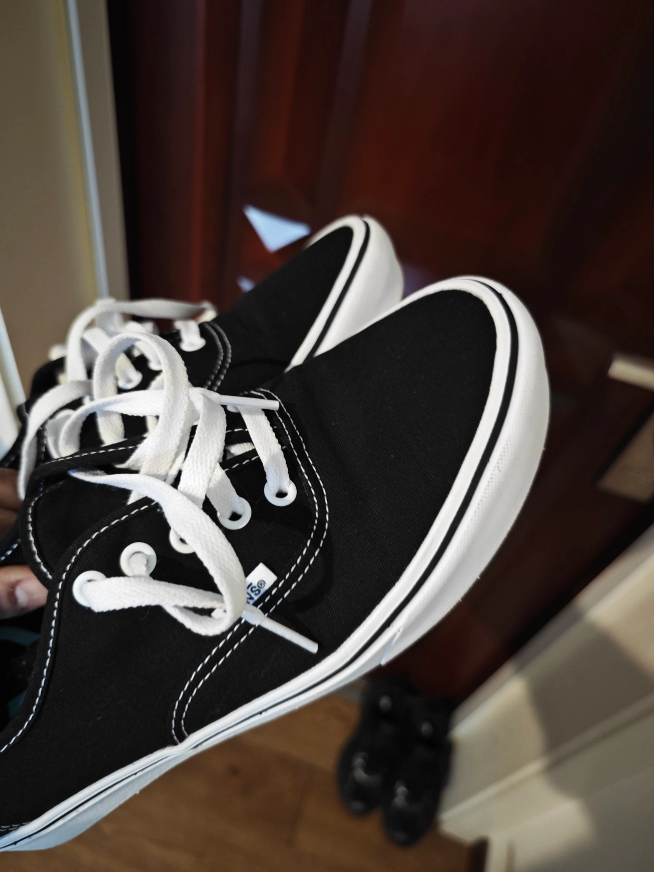 custom review-Vans Authentic Comfycush Устойчивые к истиранию Низкие Кеды Унисекс Черный Белый